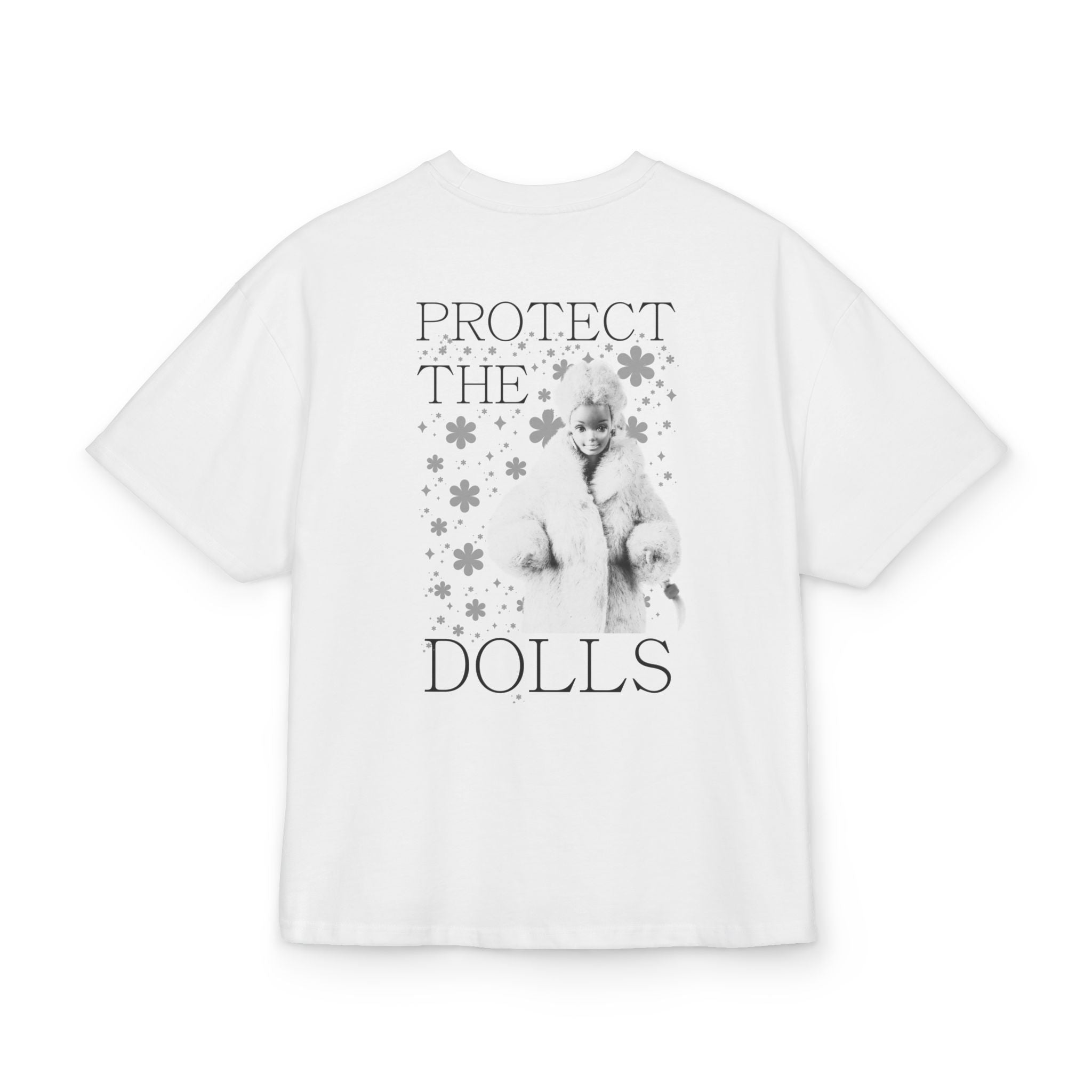 Unisex Ultra Heavy Cotton Box Tee „PROTECT THE DOLLS“ – Stylisches Boxy Shirt mit kraftvollem Rückenprint