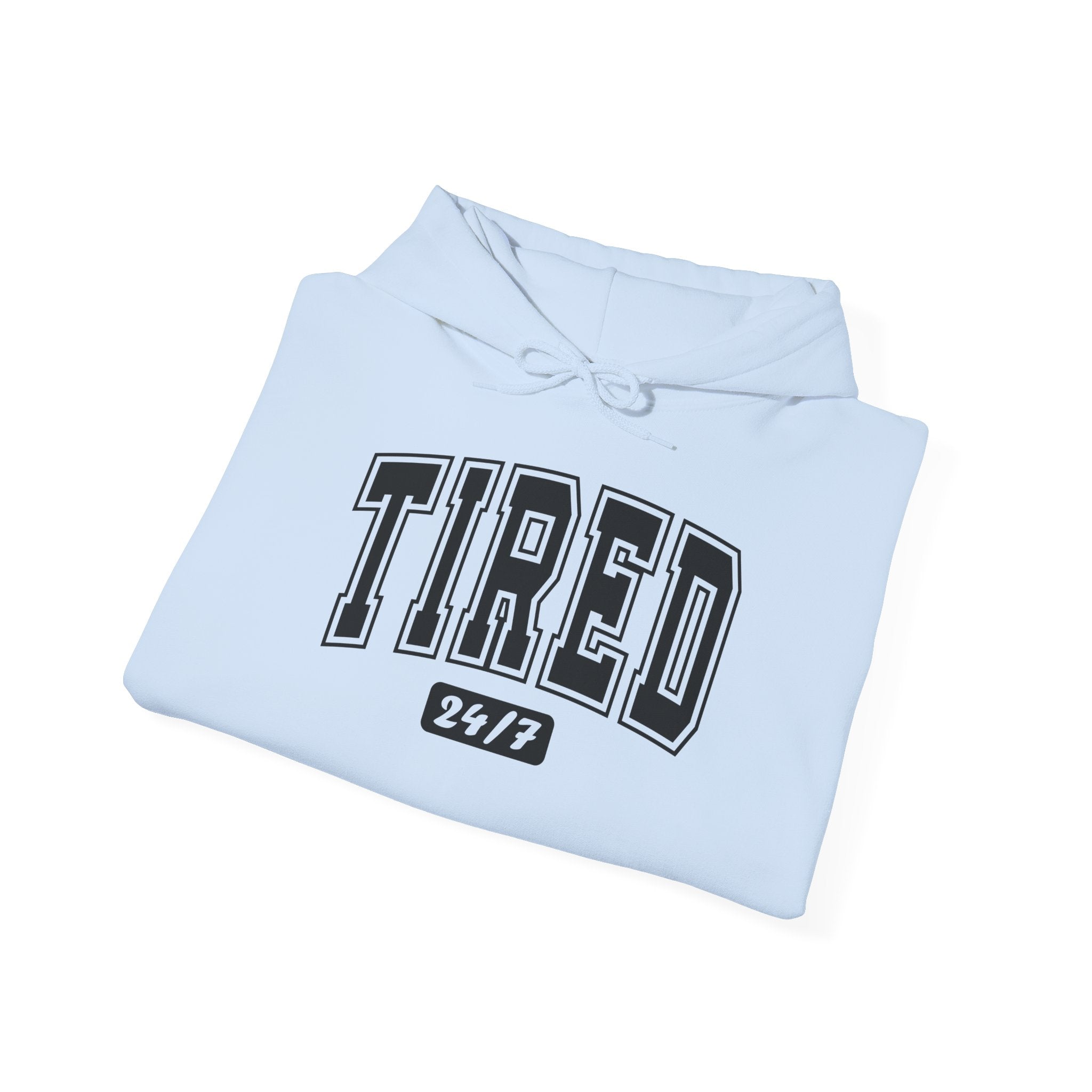 Unisex Heavy Blend™ Hoodie „TIRED 24/7“ – cooler Hoodie mit lässigem Statement-Print