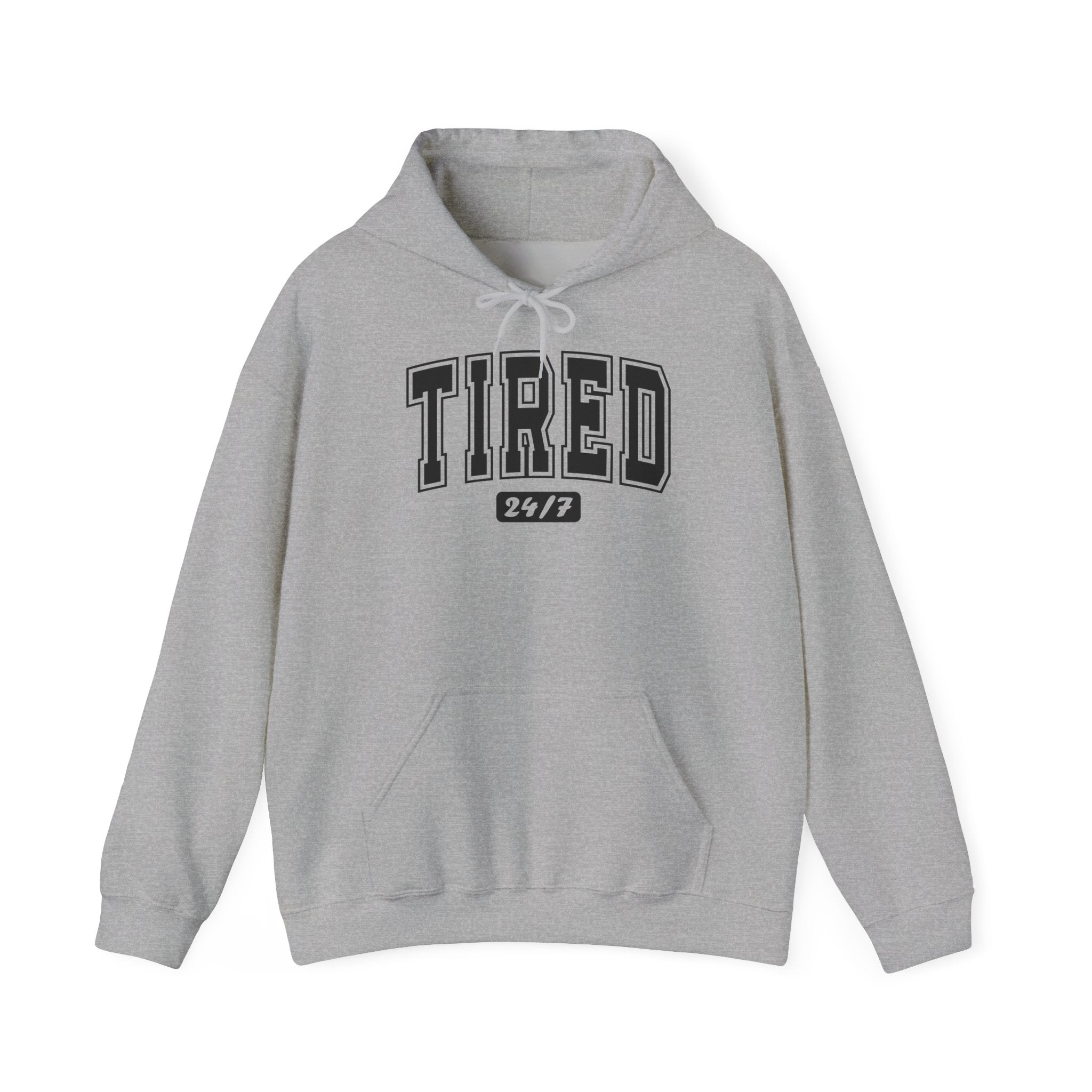 Unisex Heavy Blend™ Hoodie „TIRED 24/7“ – cooler Hoodie mit lässigem Statement-Print