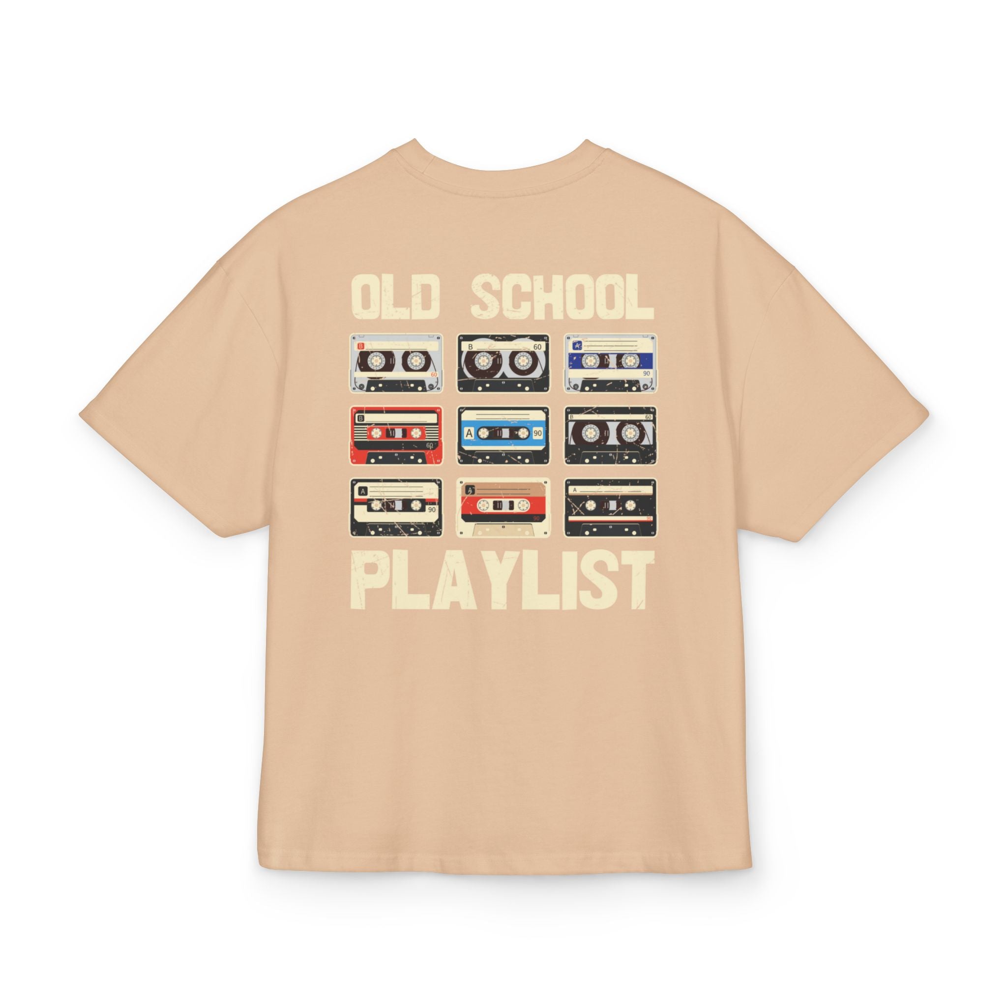OVERSIZED BOX SHIRT STATEMENT – OLD SCHOOL PLAYLIST | UNISEX T-SHIRT MIT PRINT