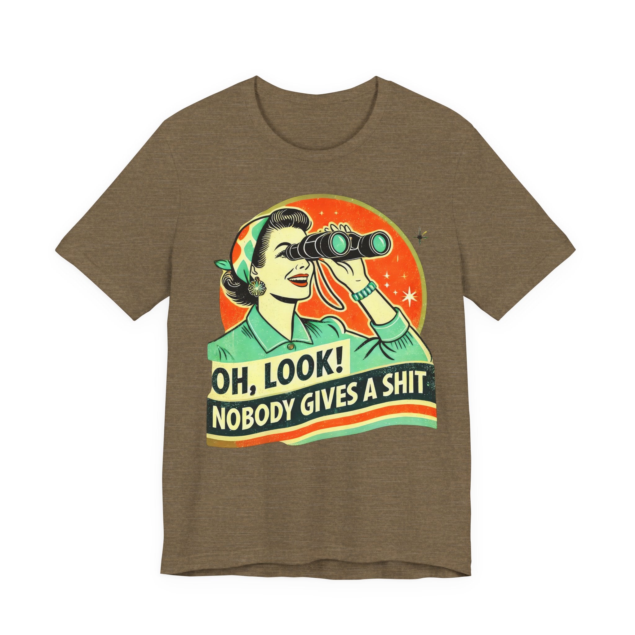 Unisex Jersey T-Shirt „OH LOOK NOBODY GIVES A SHIT“ – Freches Kurzarmshirt mit Statement-Print
