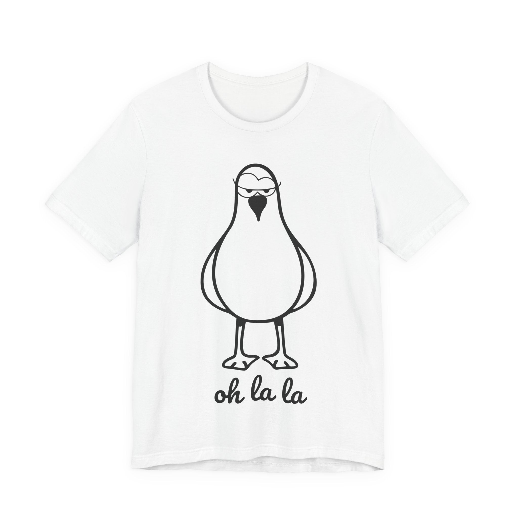 Unisex Jersey T-Shirt „Sexy Möwe – Oh La La“ – Lässiges Kurzarmshirt mit frechem Frontprint