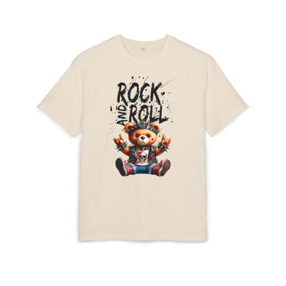 Unisex Oversized T-Shirt „ROCK AND ROLL TEDDY“ mit Statement Print | 100 % Baumwolle | seianders.de