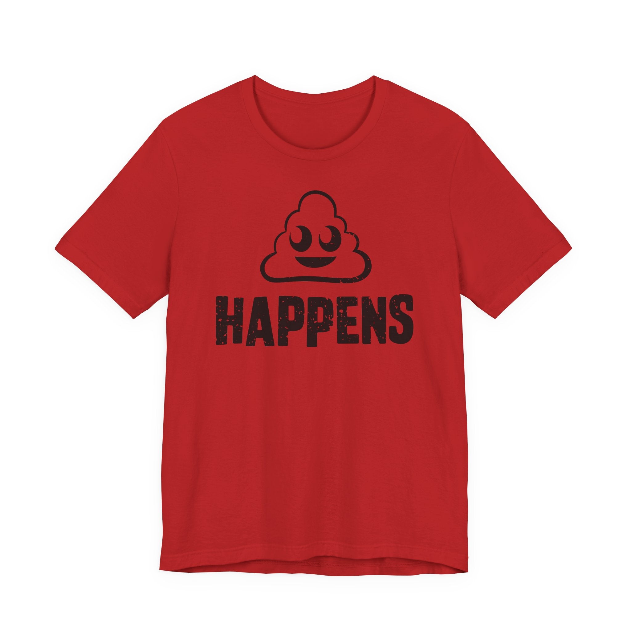 Unisex Jersey Short Sleeve Tee „Shit Happens“ – leichtes Statement-Shirt aus 100 % Airlume Baumwolle