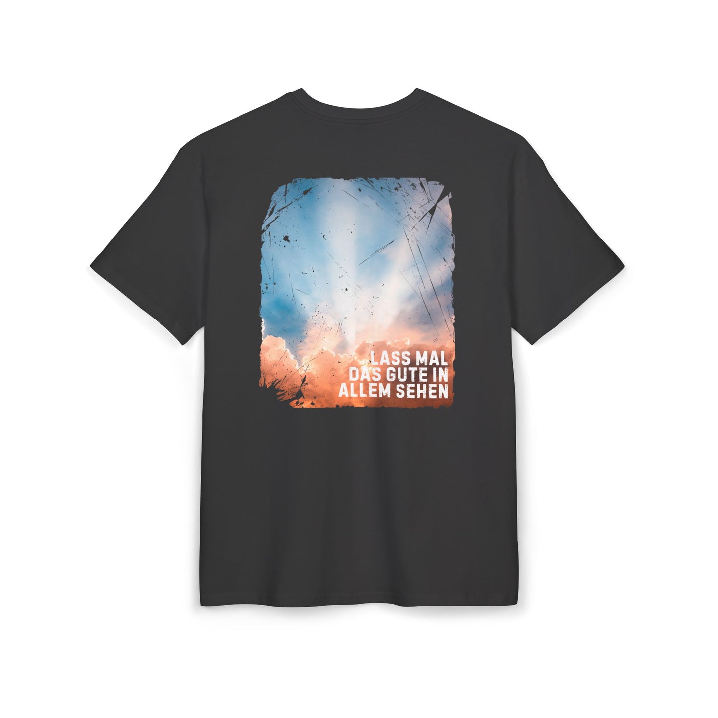 „LASS MAL DAS GUTE IN ALLEM SEHEN“ Unisex Oversized T-Shirt mit Back-Print | Baumwolle Statement Shirt | seianders.de