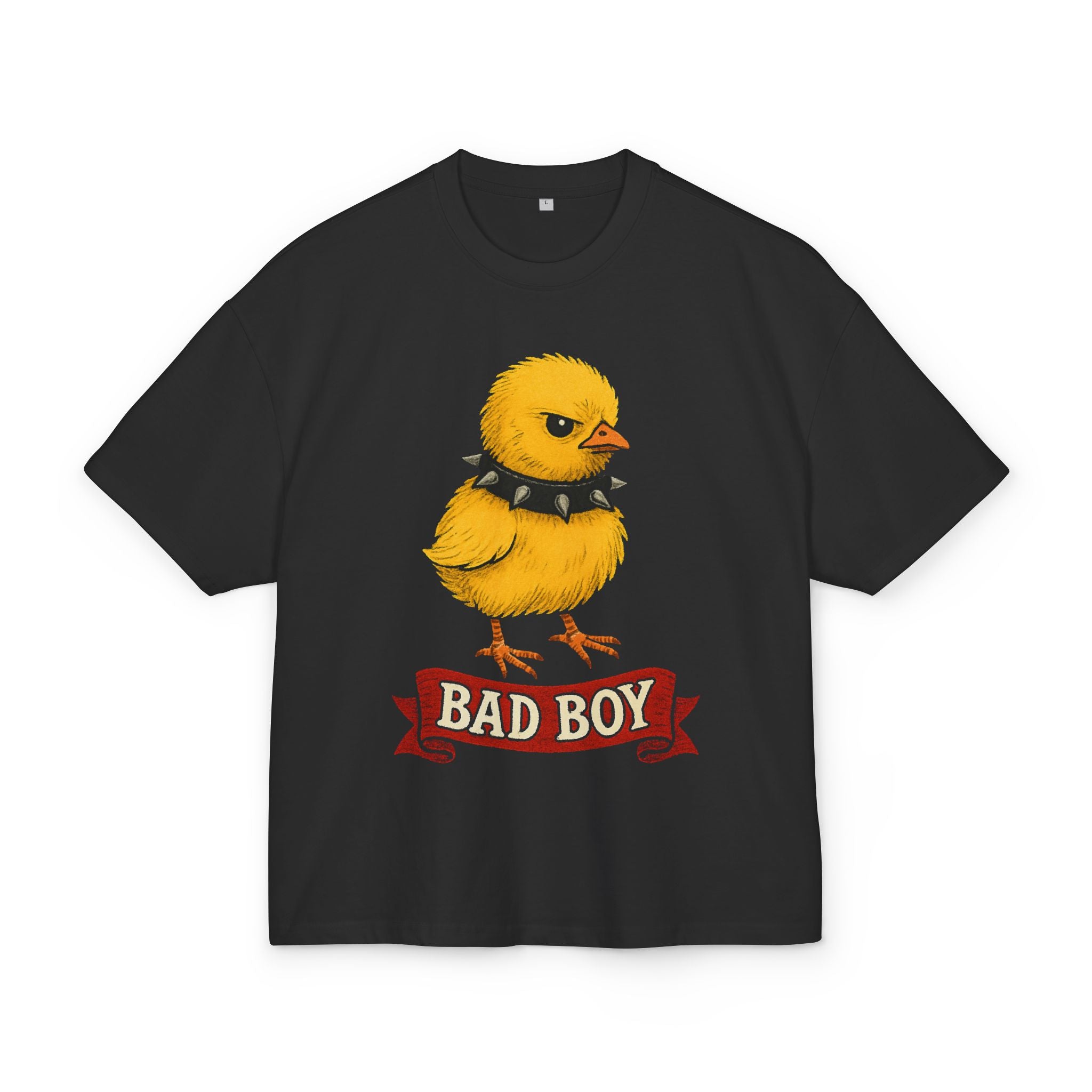 Unisex Ultra Heavy Cotton Box Tee „BAD BOY“ – Cooles Boxy Shirt mit markantem Frontprint