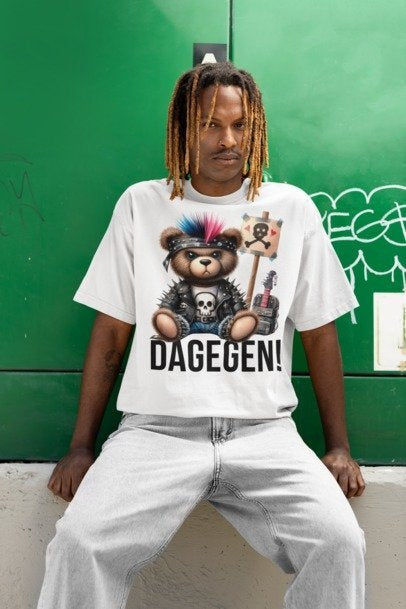 Unisex Oversized T-Shirt „DAGEGEN!“ mit Statement Print | 100 % Baumwolle | seianders.de