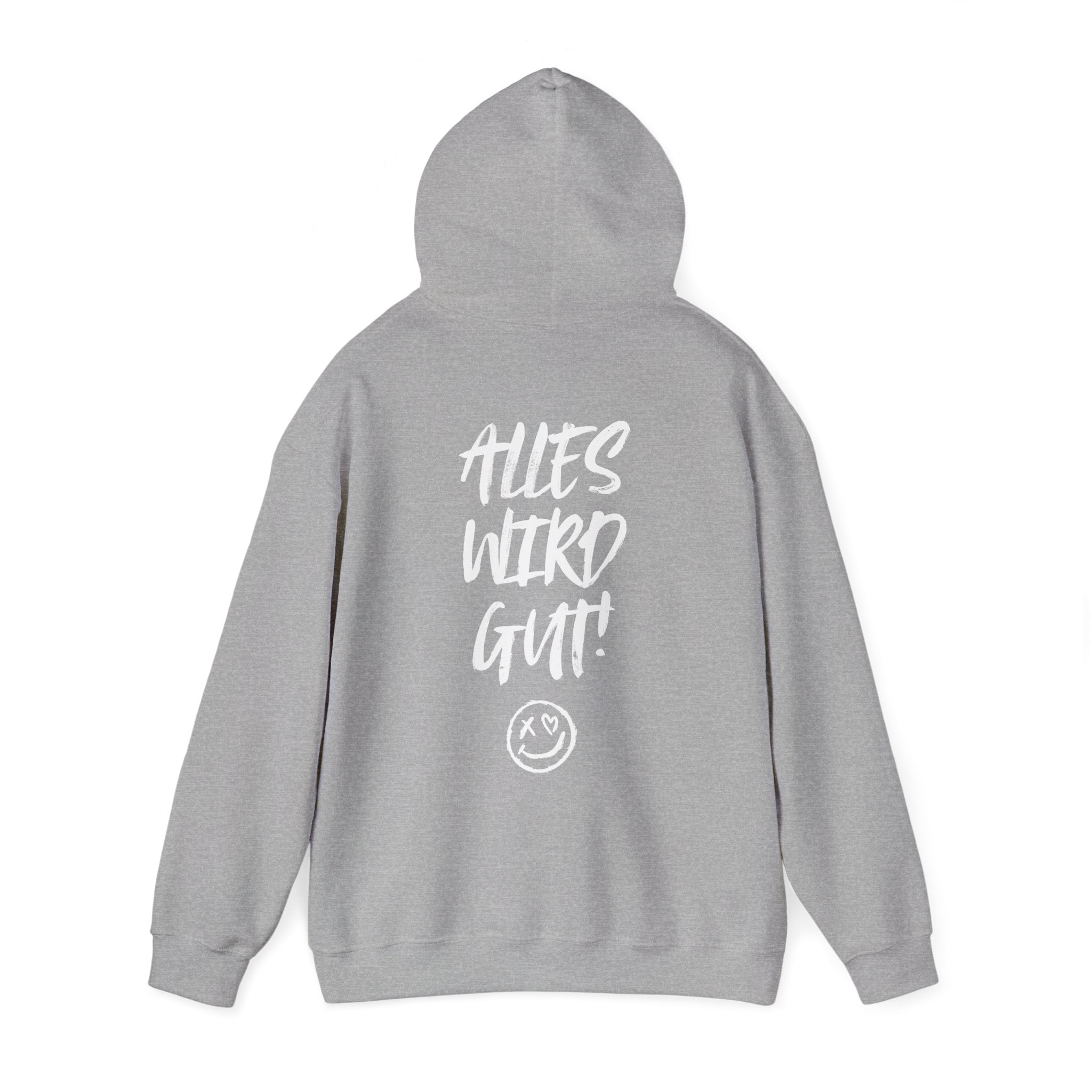 Unisex Hoodie mit Rückenprint „Alles wird gut“ – kuscheliger Hoodie mit positiver Botschaft
