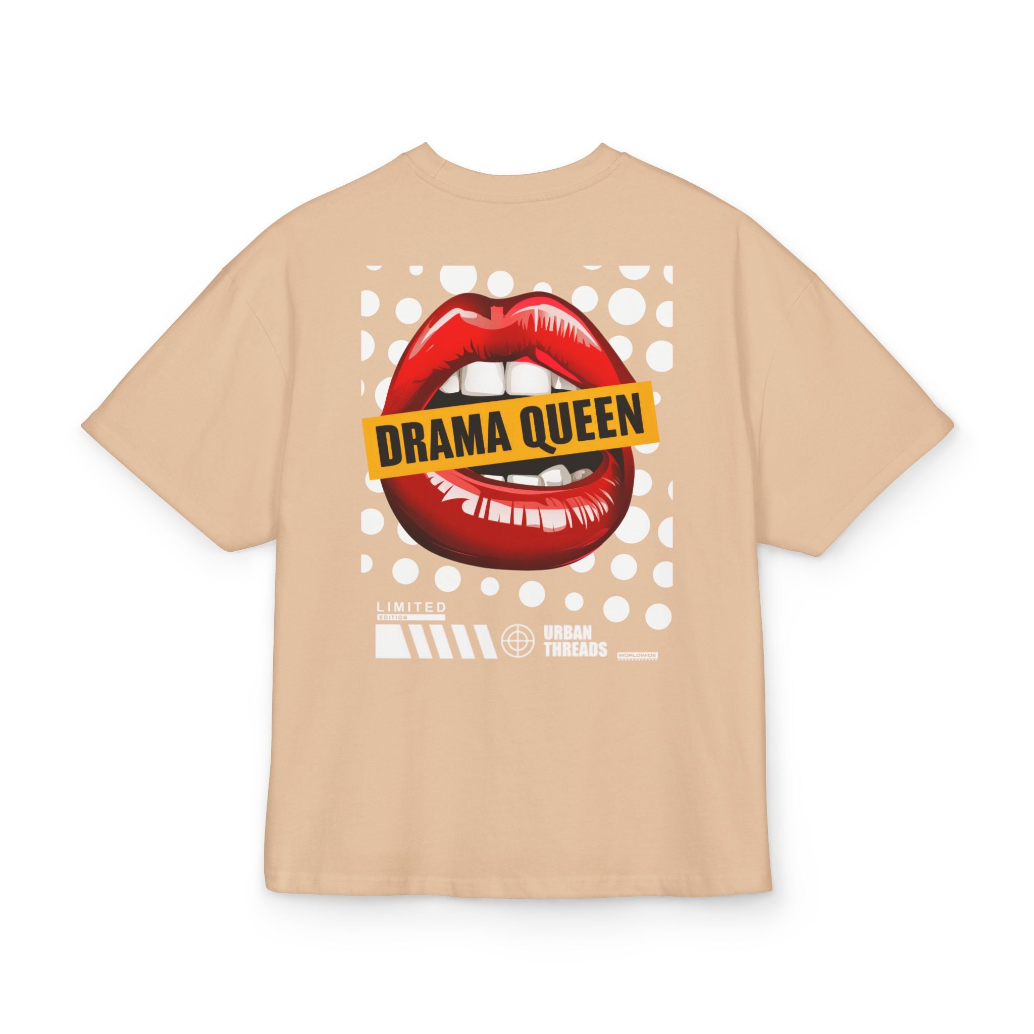 Unisex Ultra Heavy Cotton Box Tee „DRAMA QUEEN“ – Stylisches Boxy Shirt mit auffälligem Rückenprint