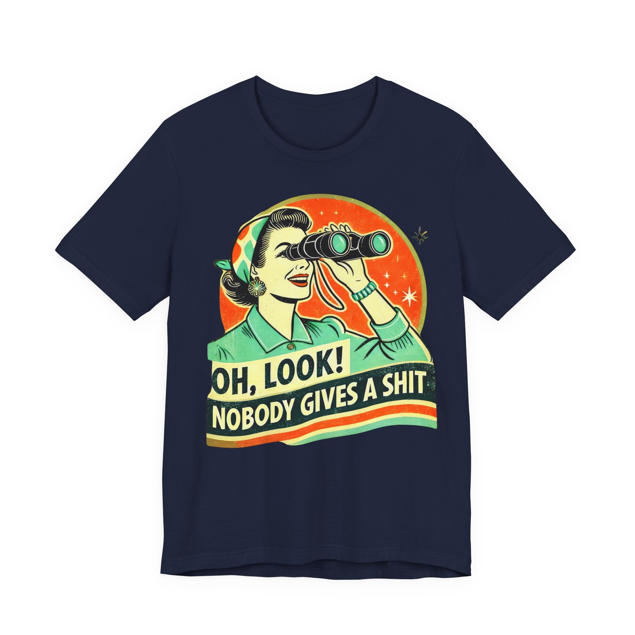 Unisex Jersey T-Shirt „OH LOOK NOBODY GIVES A SHIT“ – Freches Kurzarmshirt mit Statement-Print