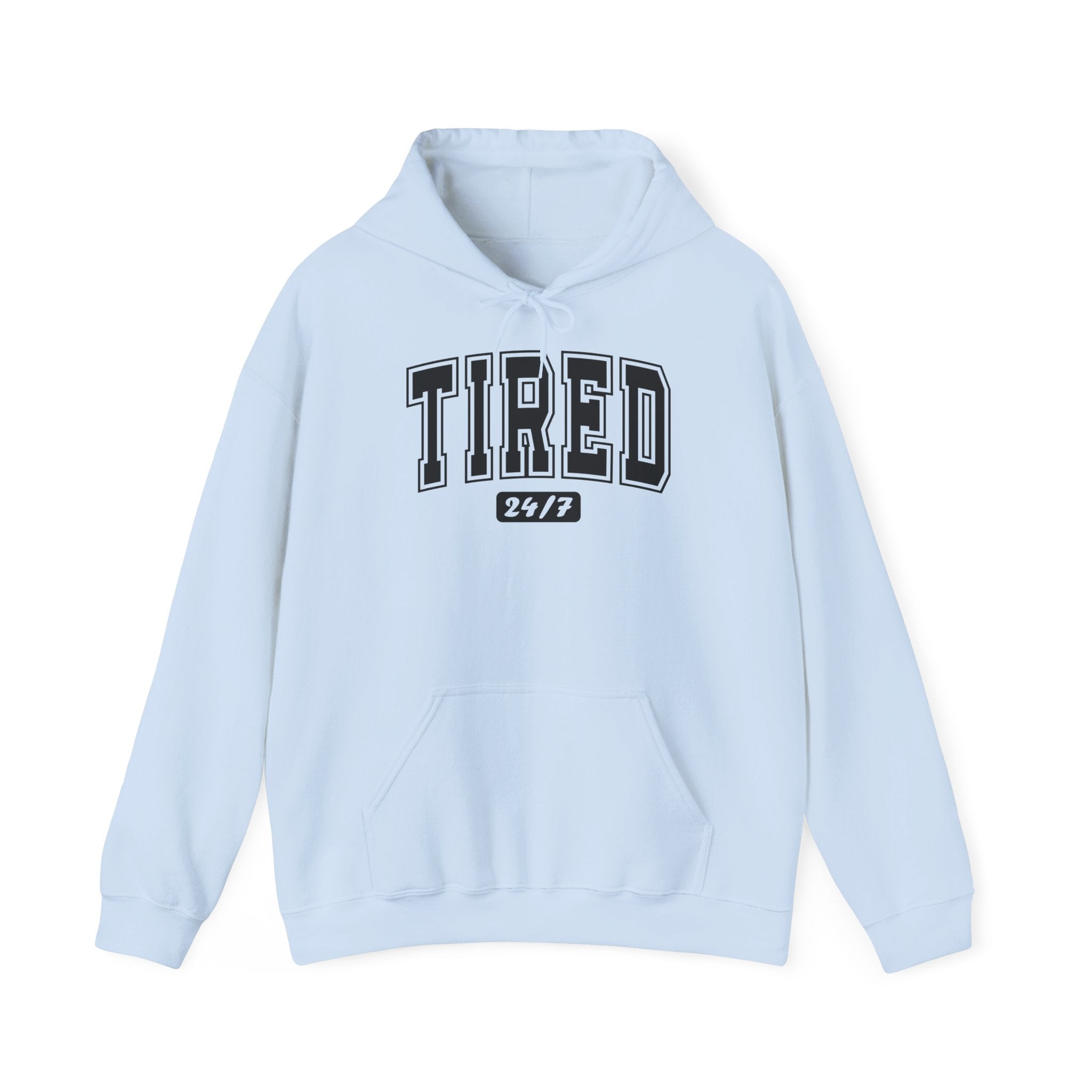 Unisex Heavy Blend™ Hoodie „TIRED 24/7“ – cooler Hoodie mit lässigem Statement-Print
