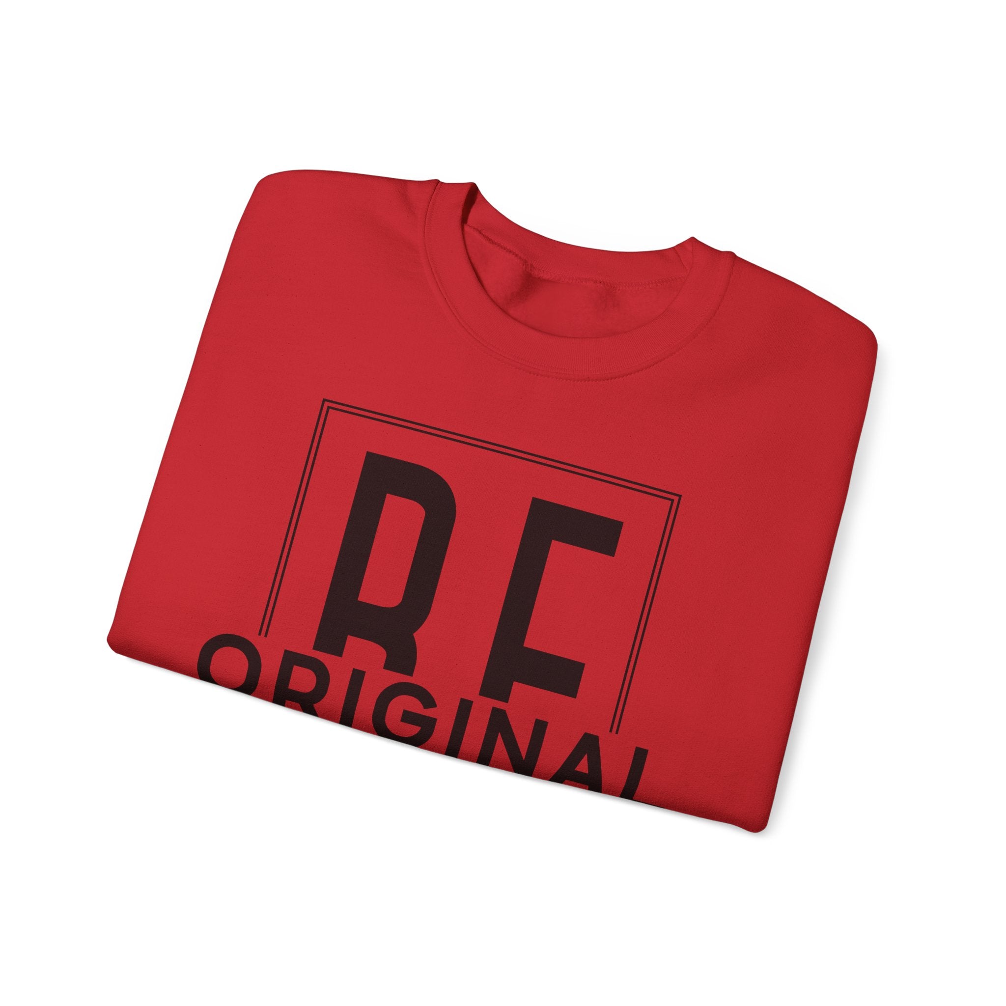 Be Original Unisex Crewneck Sweatshirt - Cozy Gift for Creatives, Sweatshirt for Artists, Inspirational Apparel, Casual Wear, Trendy Fashion