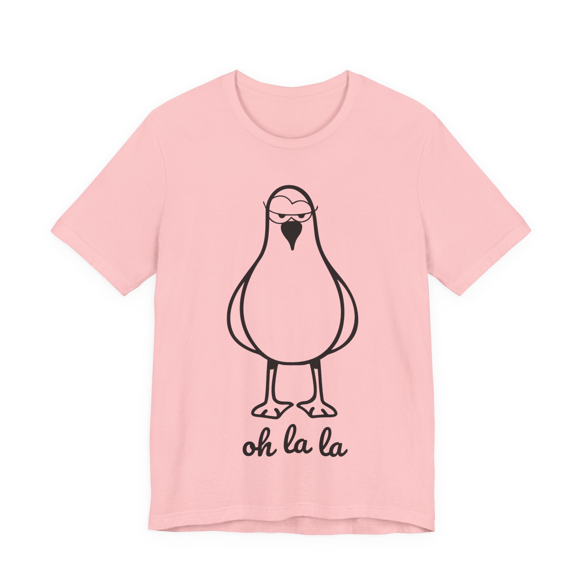 Unisex Jersey T-Shirt „Sexy Möwe – Oh La La“ – Lässiges Kurzarmshirt mit frechem Frontprint