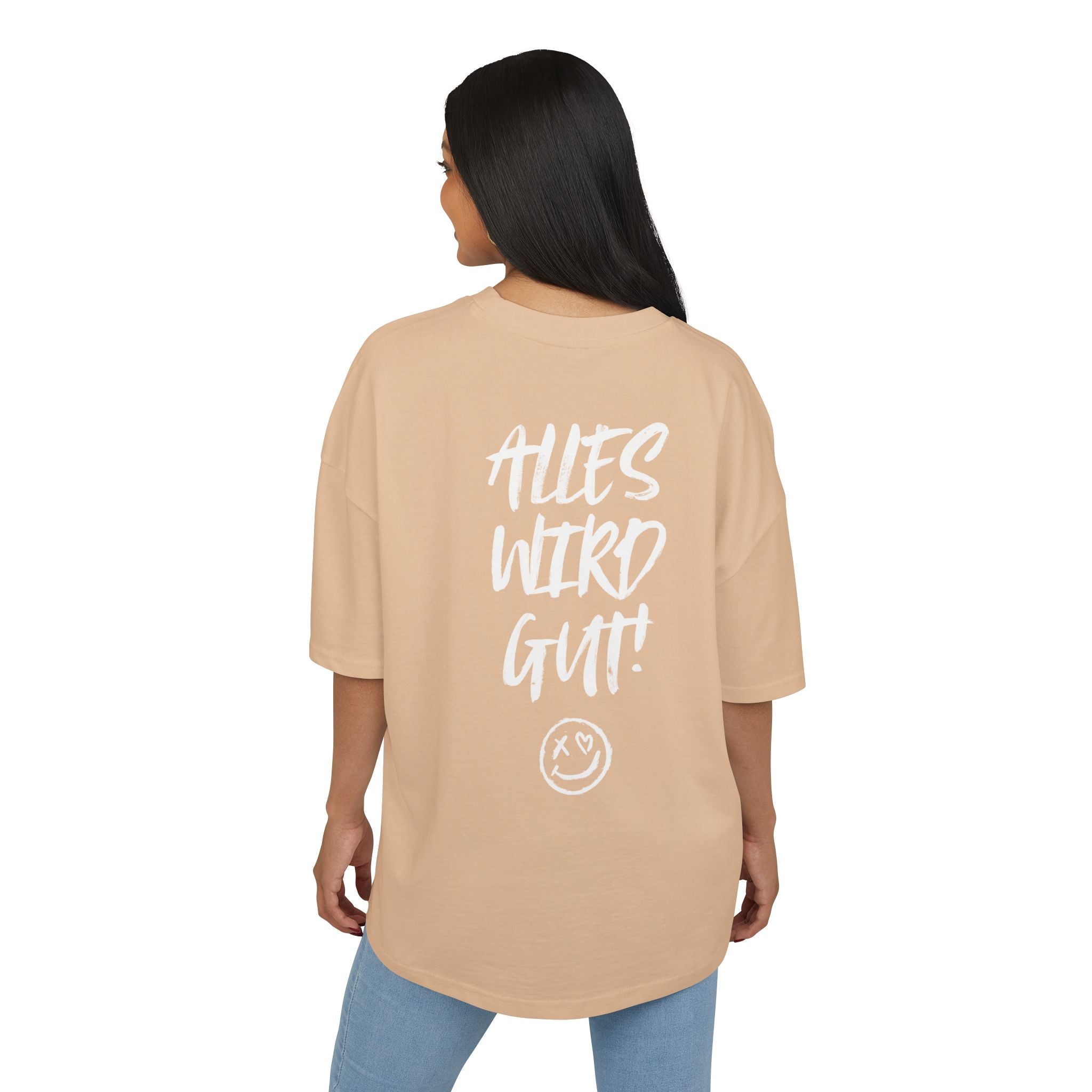 OVERSIZED BOX SHIRT STATEMENT – ALLES WIRD GUT | UNISEX T-SHIRT MIT PRINT