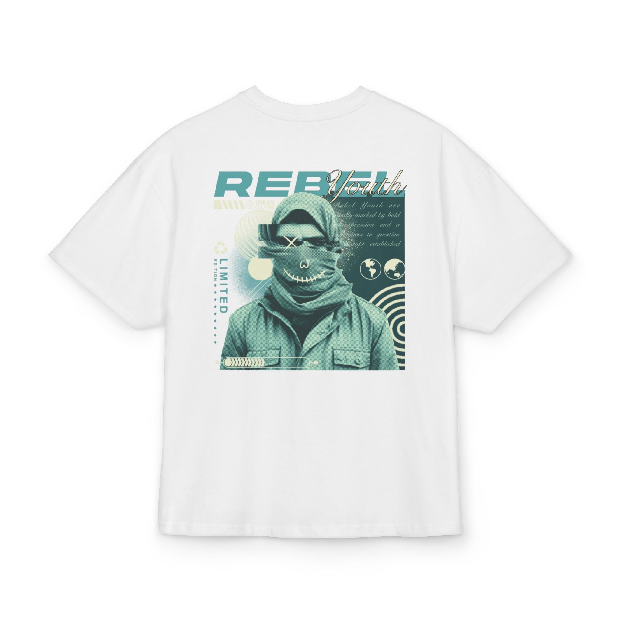 OVERSIZED BOX SHIRT STATEMENT – REBEL YOUTH | UNISEX T-SHIRT MIT PRINT