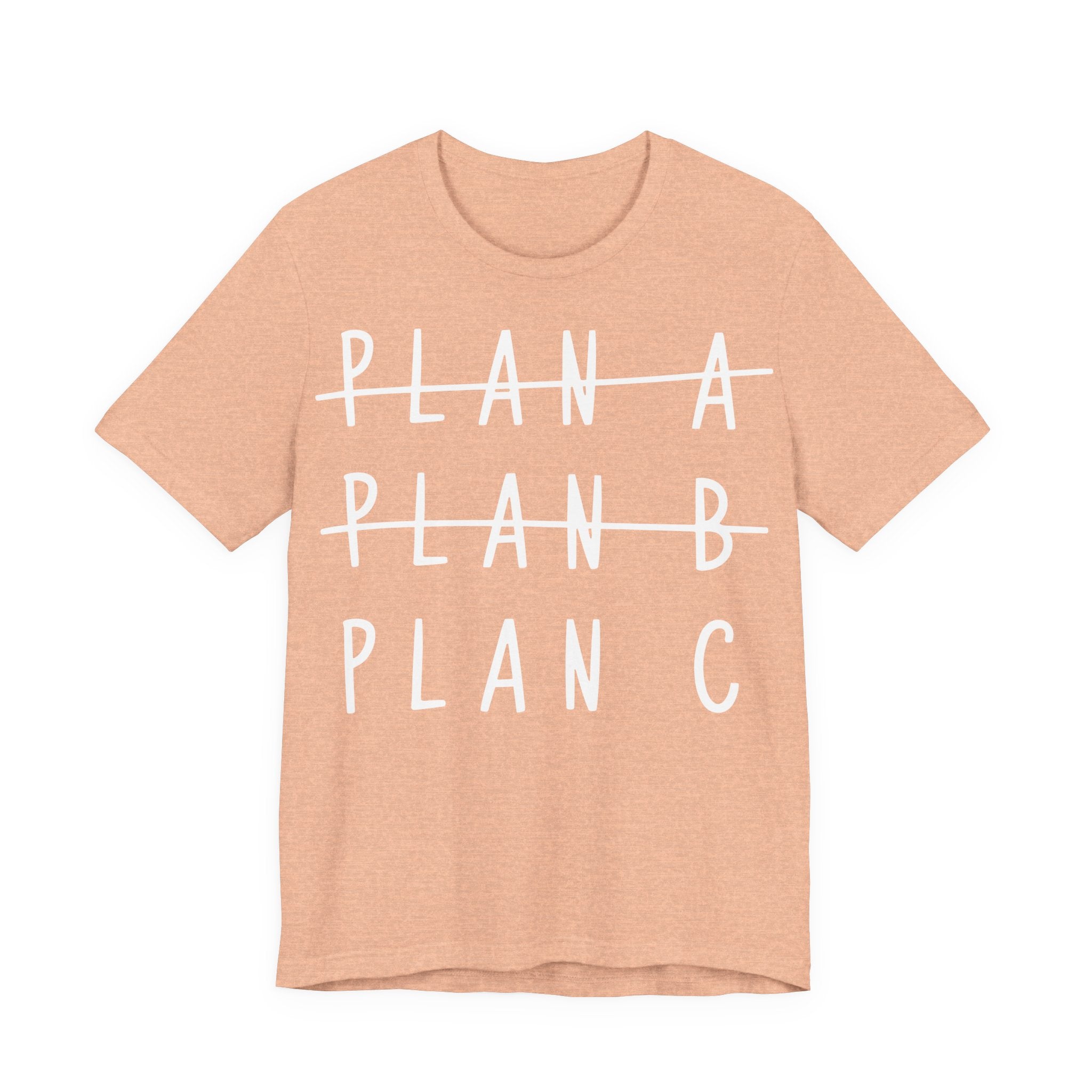 Unisex Jersey Short Sleeve Tee „PLAN C“ – stylisches Statement-Shirt aus 100 % Airlume Baumwolle