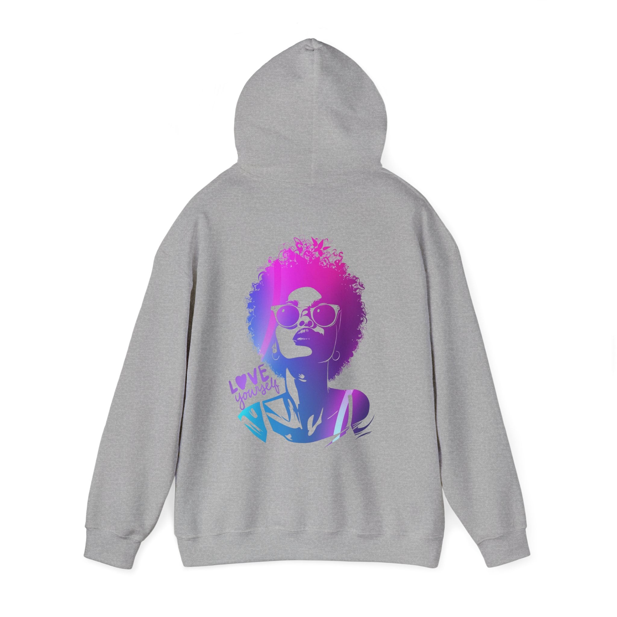 Hoodie „LOVE YOURSELF“ – Stylischer Unisex Hoodie mit kraftvollem Rückenprint
