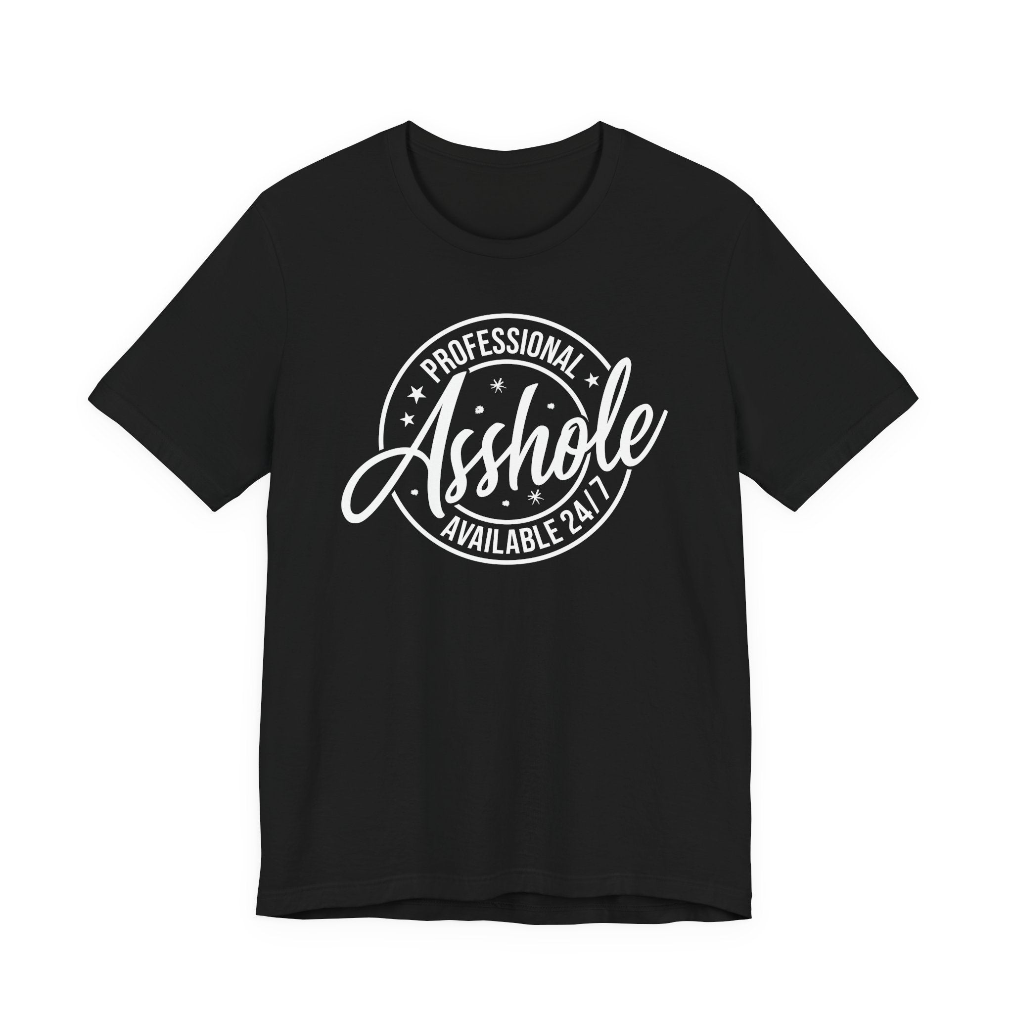 Unisex Jersey T-Shirt mit Frontprint „Asshole“ – freches Statement Shirt aus 100 % Baumwolle