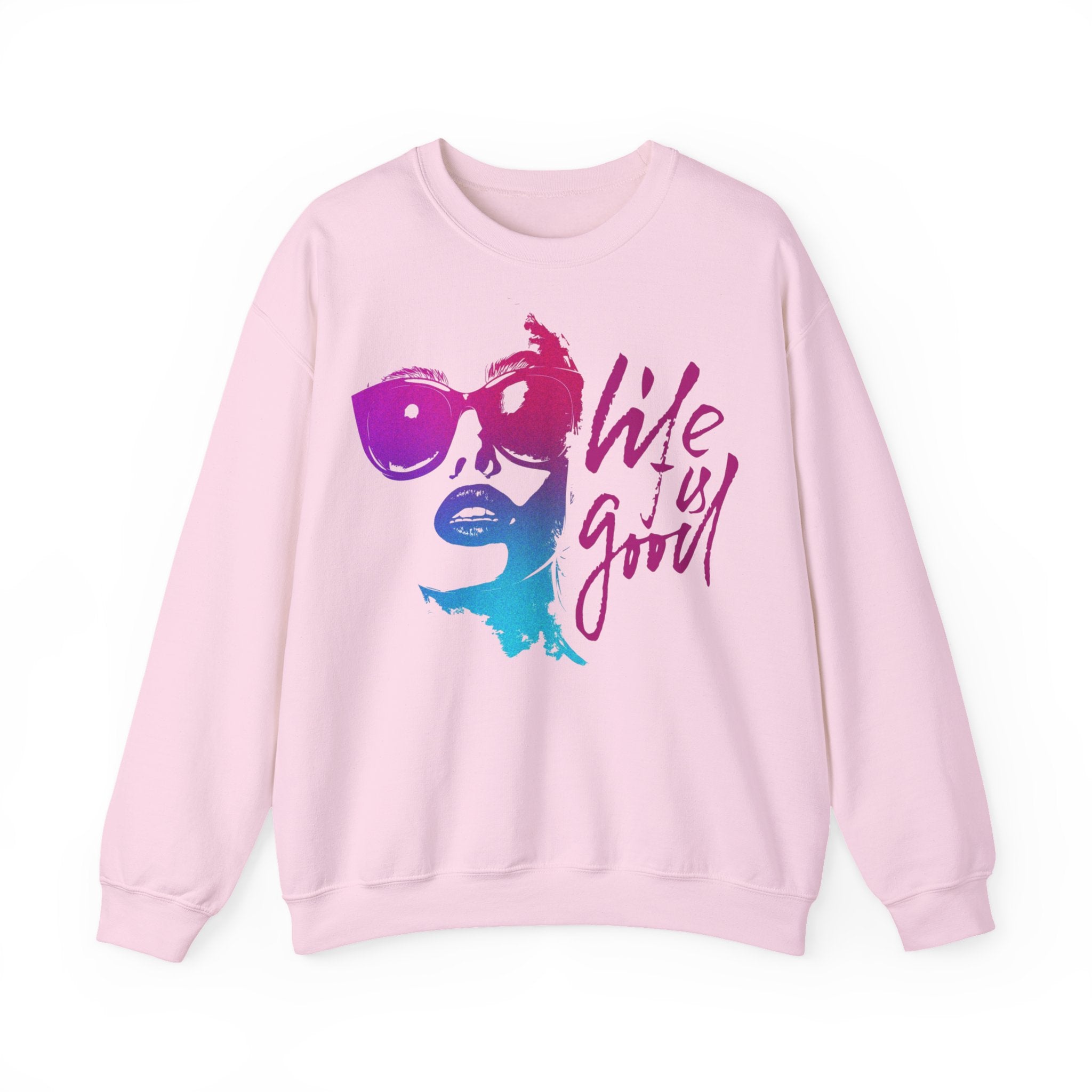 Life is Good Crewneck Sweatshirt, Unisex Casual Sweatshirt, Inspirational Gift for Her, Everyday Wear, Cozy Fashion, Summer Vibes