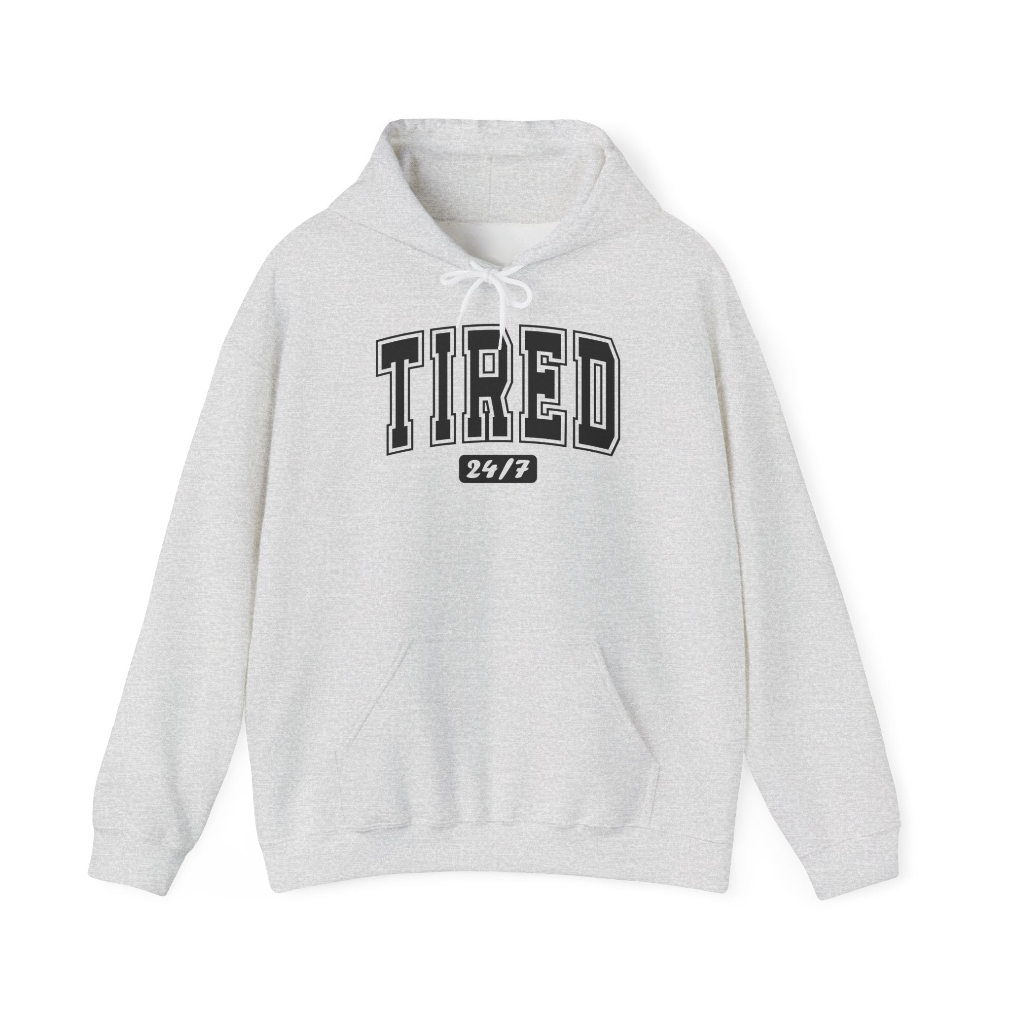 Unisex Heavy Blend™ Hoodie „TIRED 24/7“ – cooler Hoodie mit lässigem Statement-Print