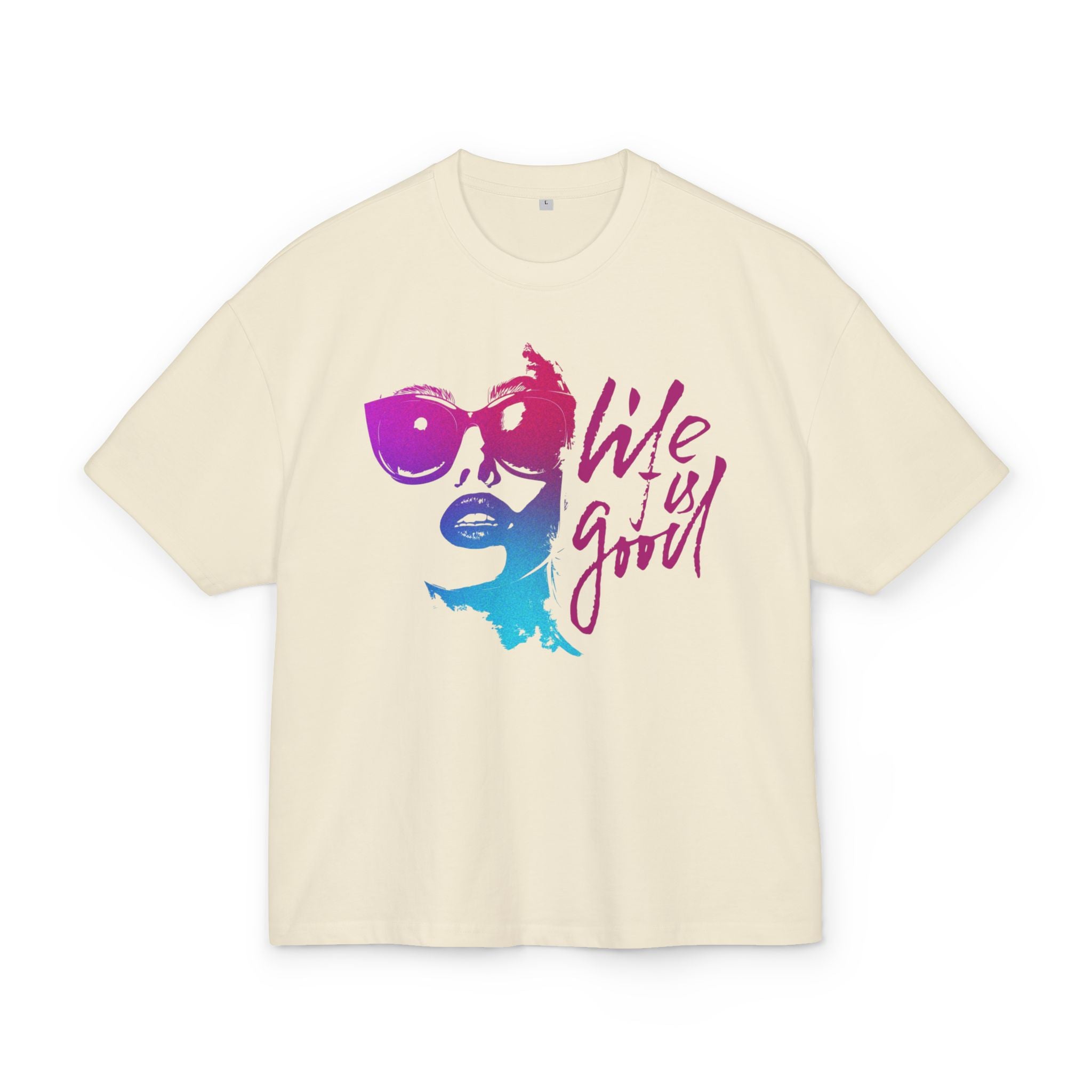 OVERSIZED BOX SHIRT STATEMENT – LIFE IS GOOD | UNISEX T-SHIRT MIT PRINT