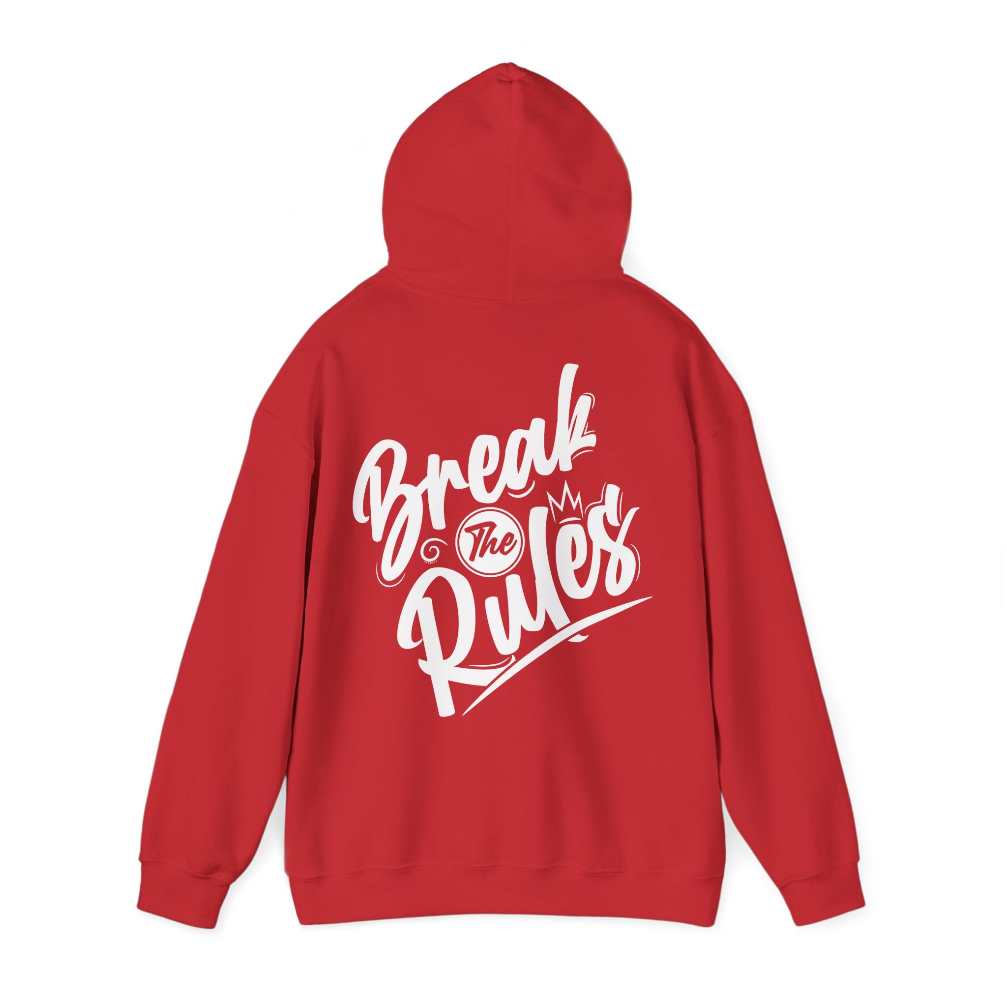 Unisex Hoodie mit Rückenprint „Break the Rules“ – Streetwear Hoodie für mutige Styles
