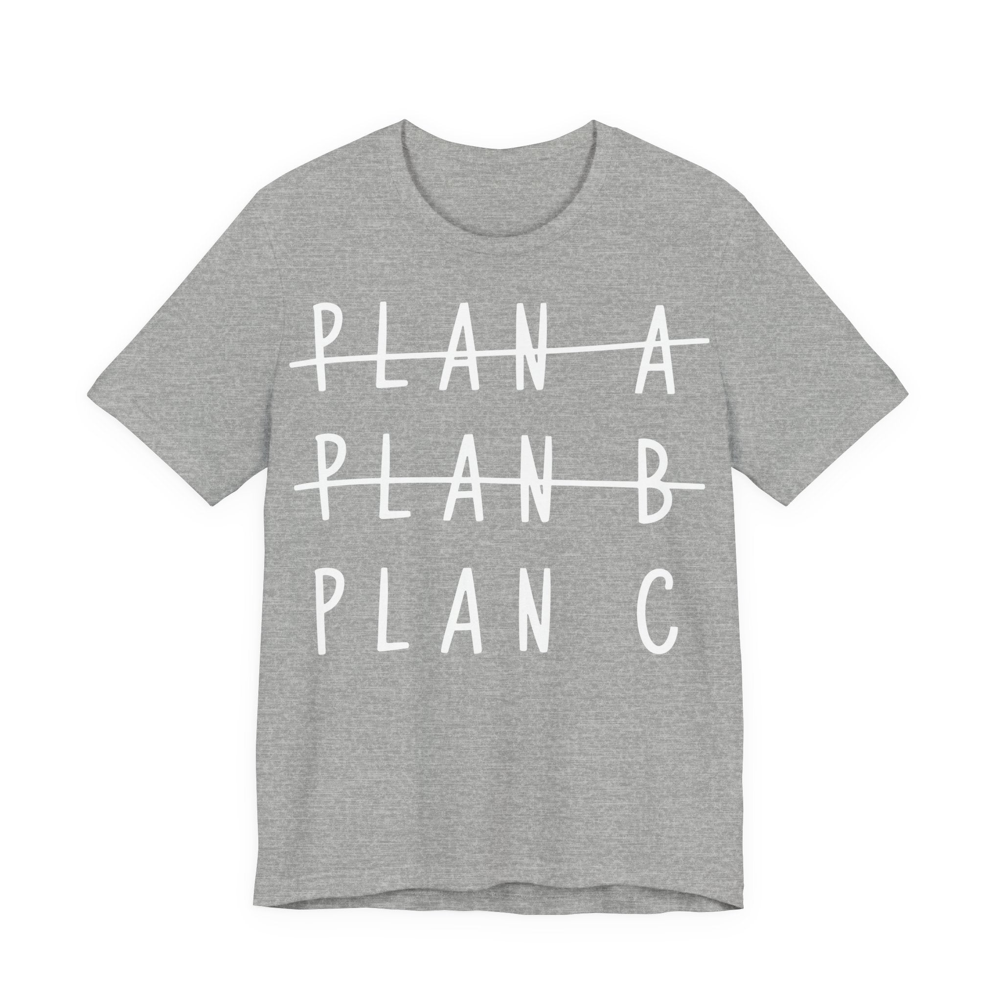 Unisex Jersey Short Sleeve Tee „PLAN C“ – stylisches Statement-Shirt aus 100 % Airlume Baumwolle