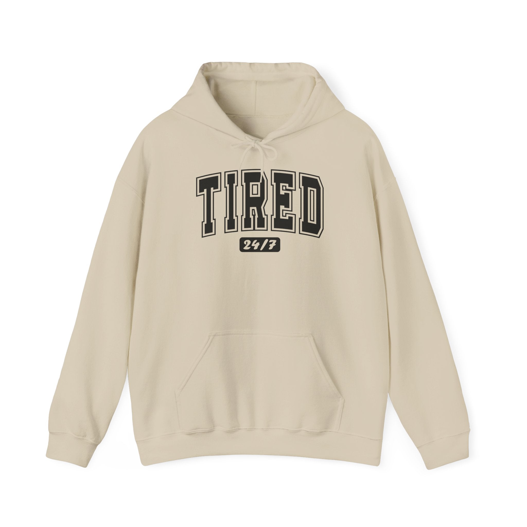 Unisex Heavy Blend™ Hoodie „TIRED 24/7“ – cooler Hoodie mit lässigem Statement-Print