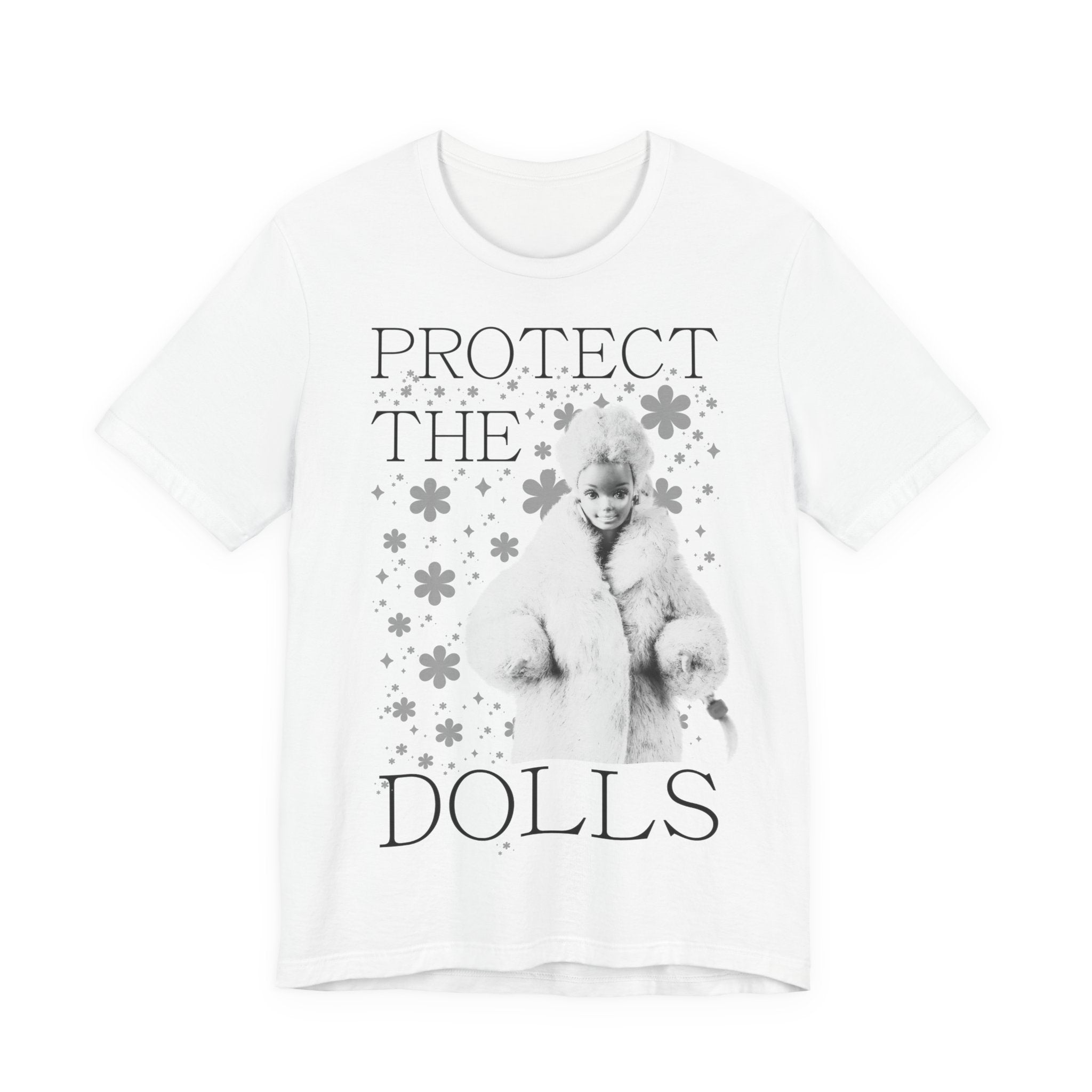 Unisex Jersey T-Shirt „Protect the Dolls“ – Stylisches Kurzarmshirt mit starkem Frontprint