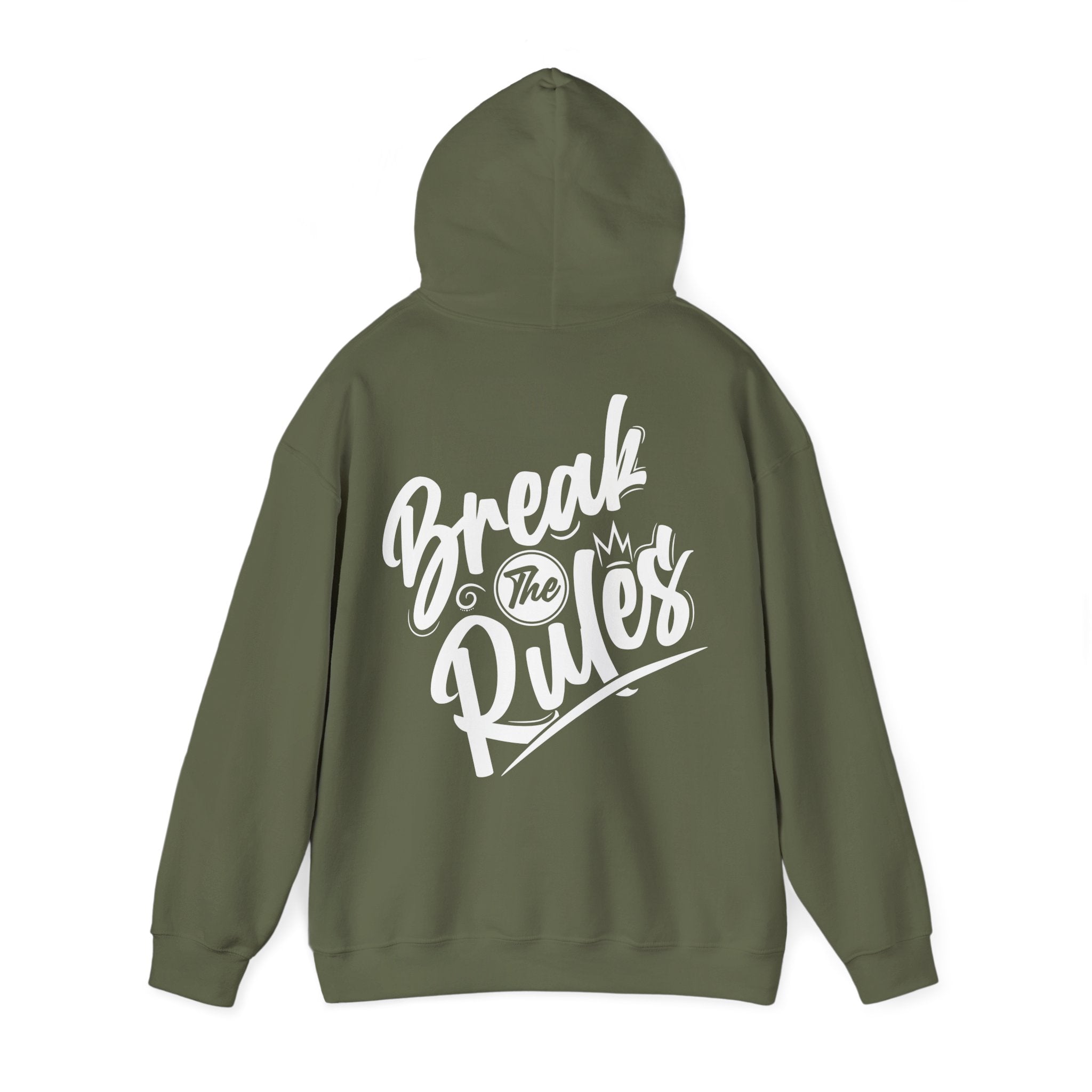Unisex Hoodie mit Rückenprint „Break the Rules“ – Streetwear Hoodie für mutige Styles