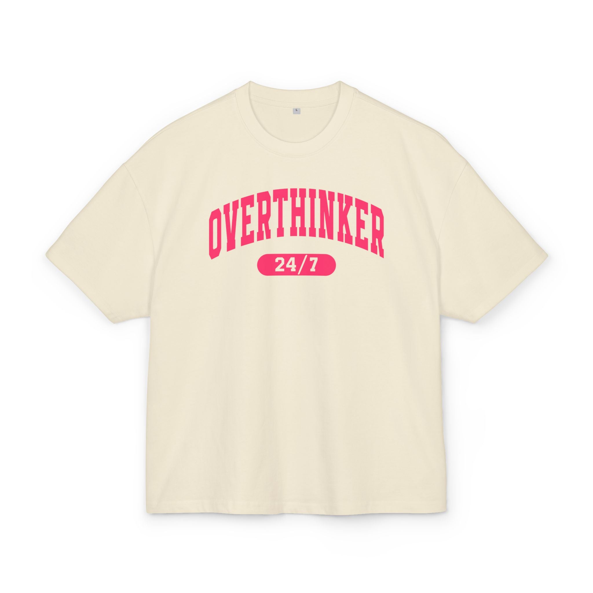 OVERSIZED BOX SHIRT STATEMENT – OVERTHINKER 24/7 | UNISEX T-SHIRT MIT PRINT