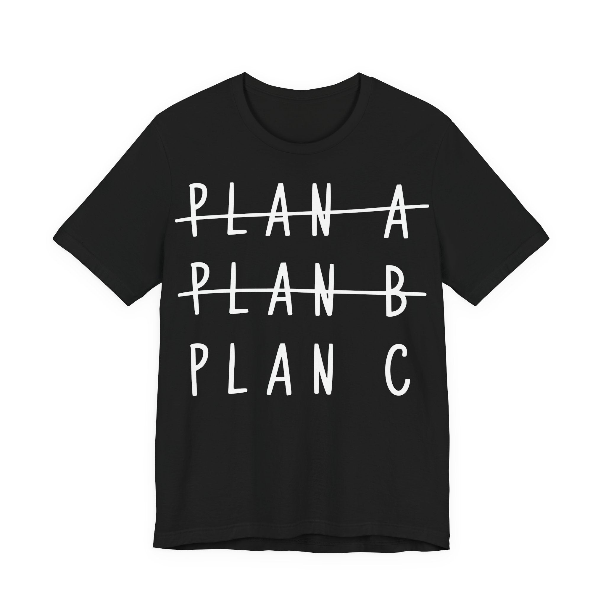 Unisex Jersey Short Sleeve Tee „PLAN C“ – stylisches Statement-Shirt aus 100 % Airlume Baumwolle