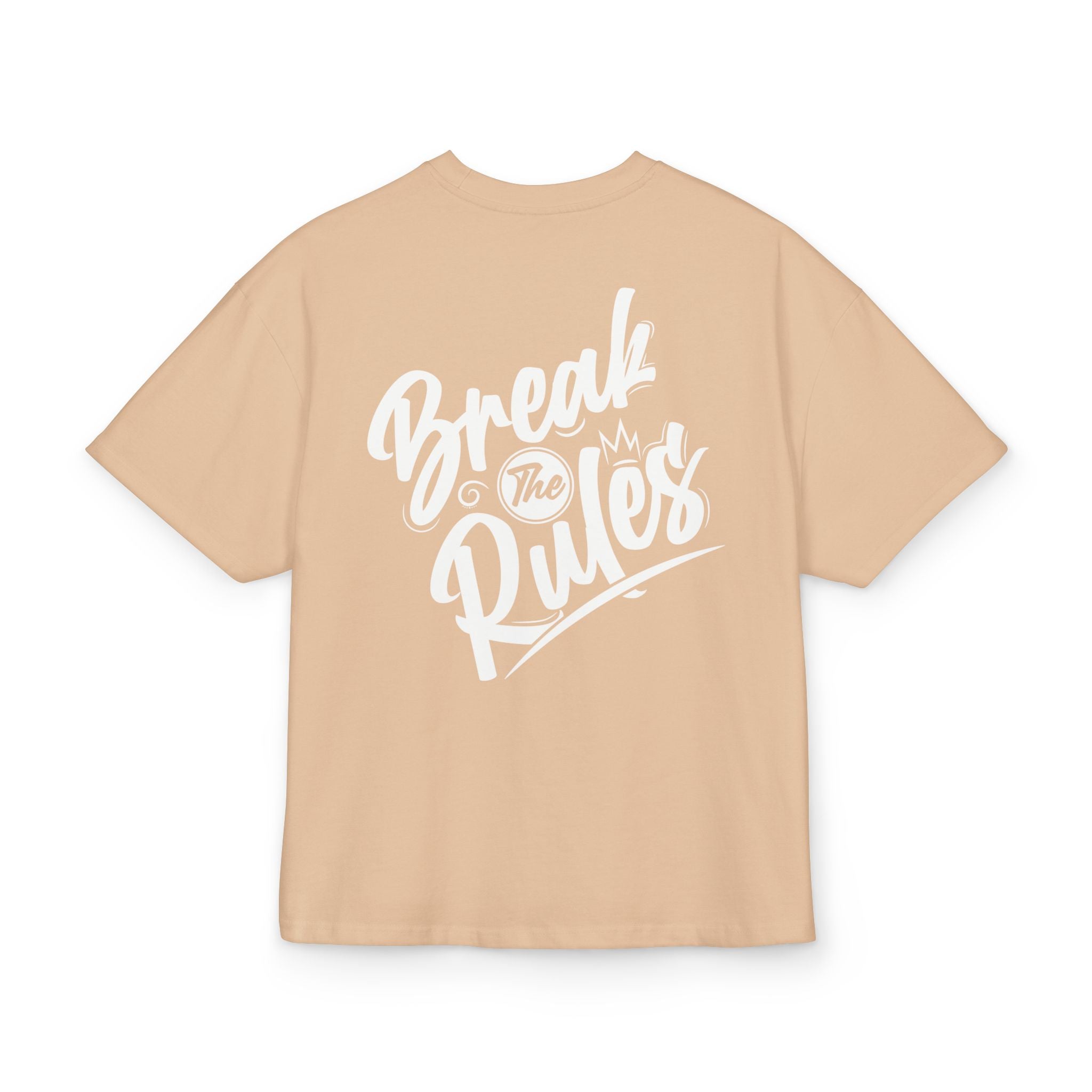 OVERSIZED BOX SHIRT STATEMENT – BREAK THE RULES | UNISEX T-SHIRT MIT PRINT