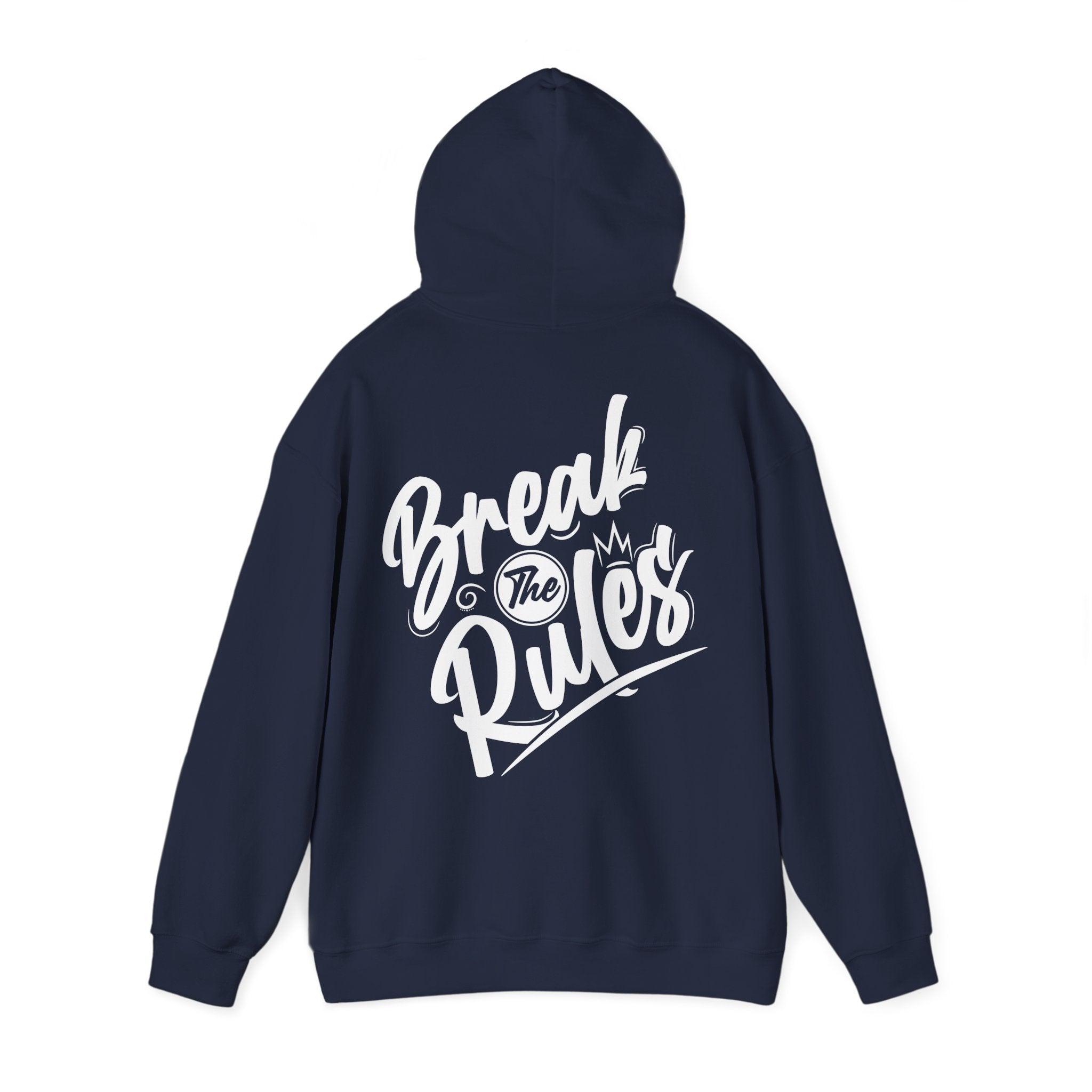 Unisex Hoodie mit Rückenprint „Break the Rules“ – Streetwear Hoodie für mutige Styles
