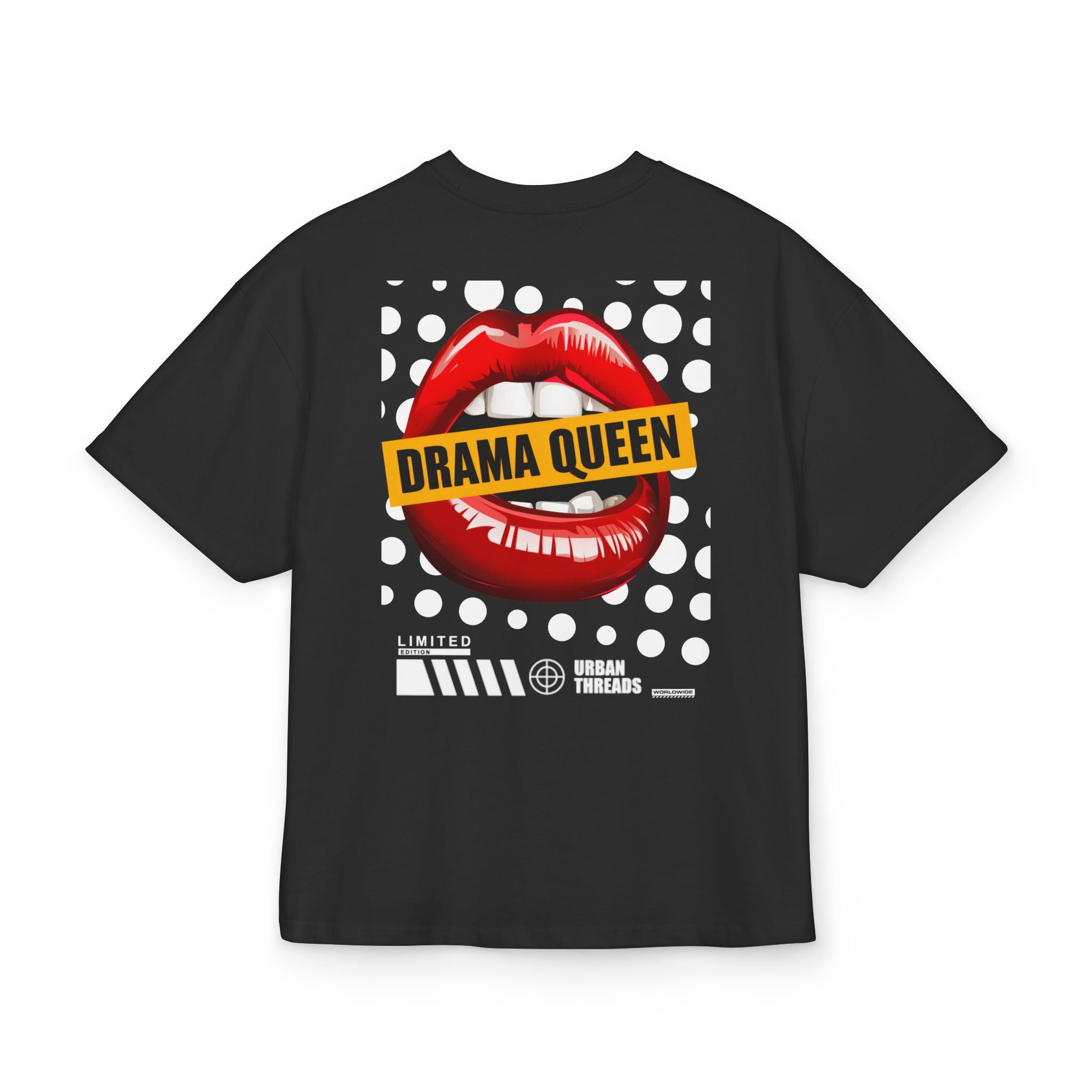 Unisex Ultra Heavy Cotton Box Tee „DRAMA QUEEN“ – Stylisches Boxy Shirt mit auffälligem Rückenprint