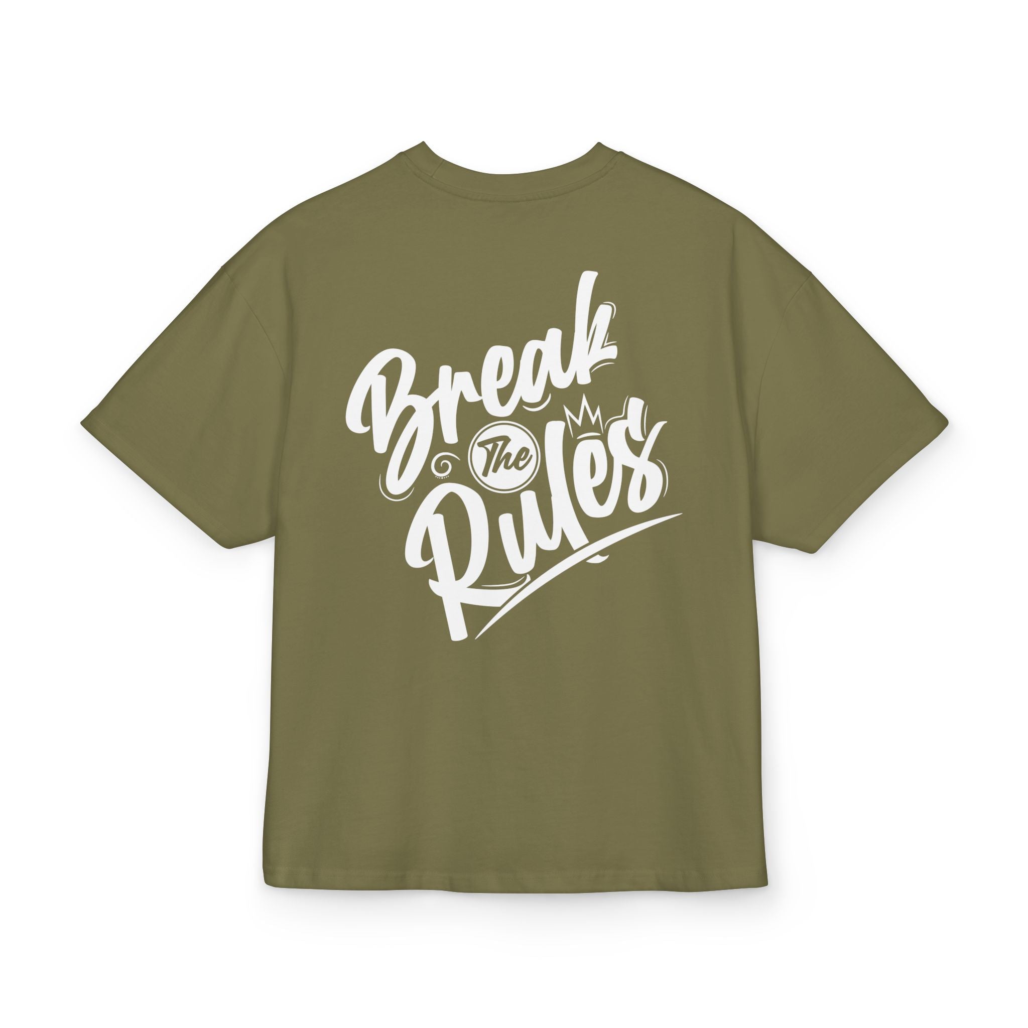 OVERSIZED BOX SHIRT STATEMENT – BREAK THE RULES | UNISEX T-SHIRT MIT PRINT