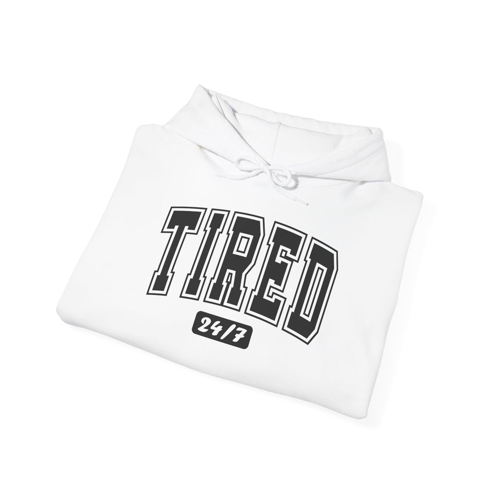 Unisex Heavy Blend™ Hoodie „TIRED 24/7“ – cooler Hoodie mit lässigem Statement-Print