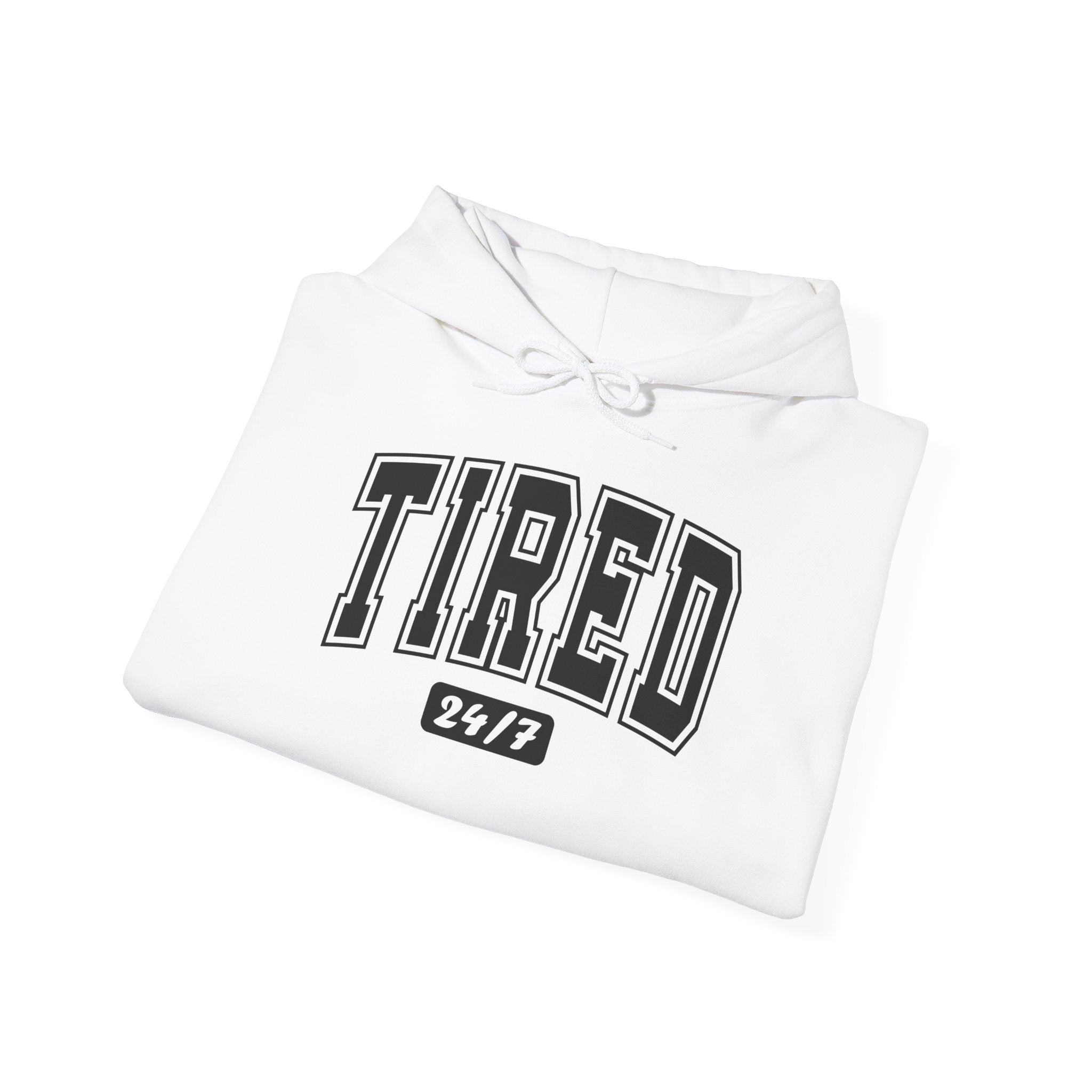 Unisex Heavy Blend™ Hoodie „TIRED 24/7“ – cooler Hoodie mit lässigem Statement-Print