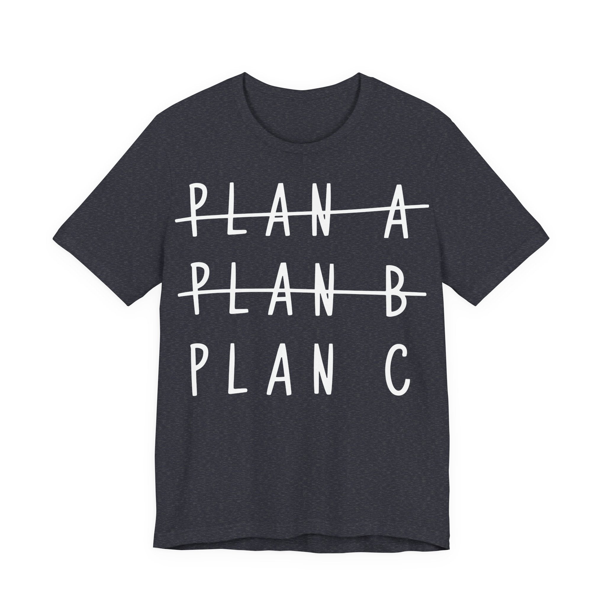 Unisex Jersey Short Sleeve Tee „PLAN C“ – stylisches Statement-Shirt aus 100 % Airlume Baumwolle