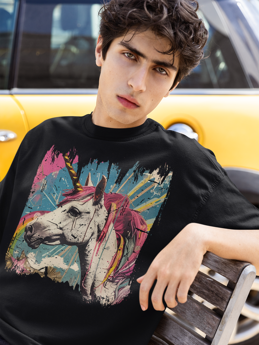 Knalliges UNICORN Unisex Oversized T-Shirt | 100 % Baumwolle | seianders.de