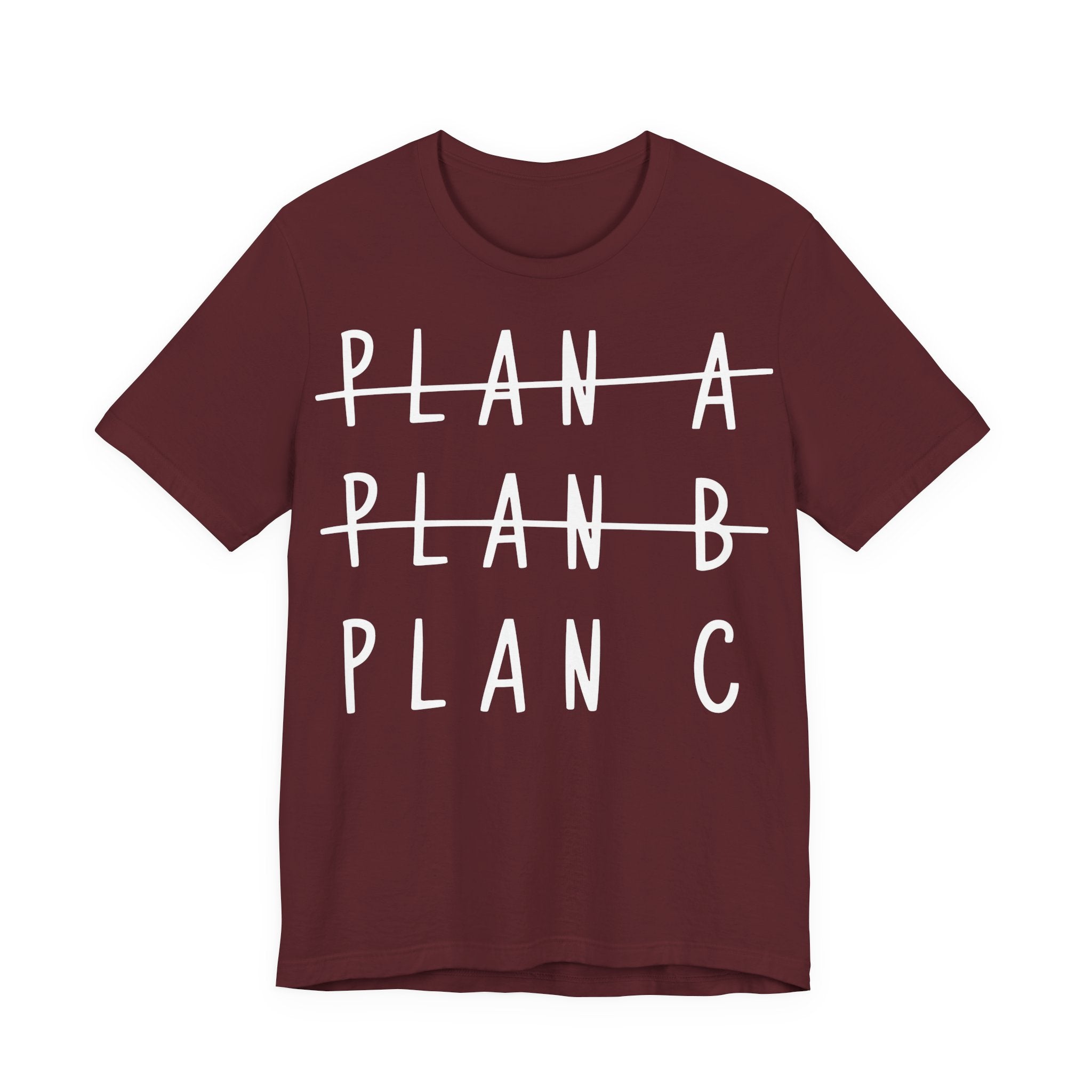 Unisex Jersey Short Sleeve Tee „PLAN C“ – stylisches Statement-Shirt aus 100 % Airlume Baumwolle