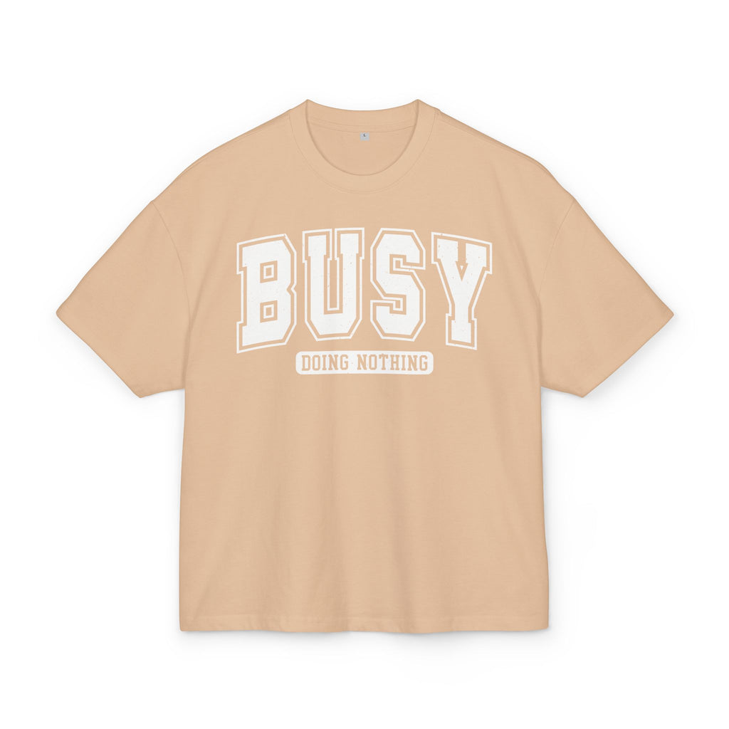 Unisex Ultra Heavy Cotton Box Tee „BUSY“ – lässiges Statement Shirt aus 100 % Baumwolle