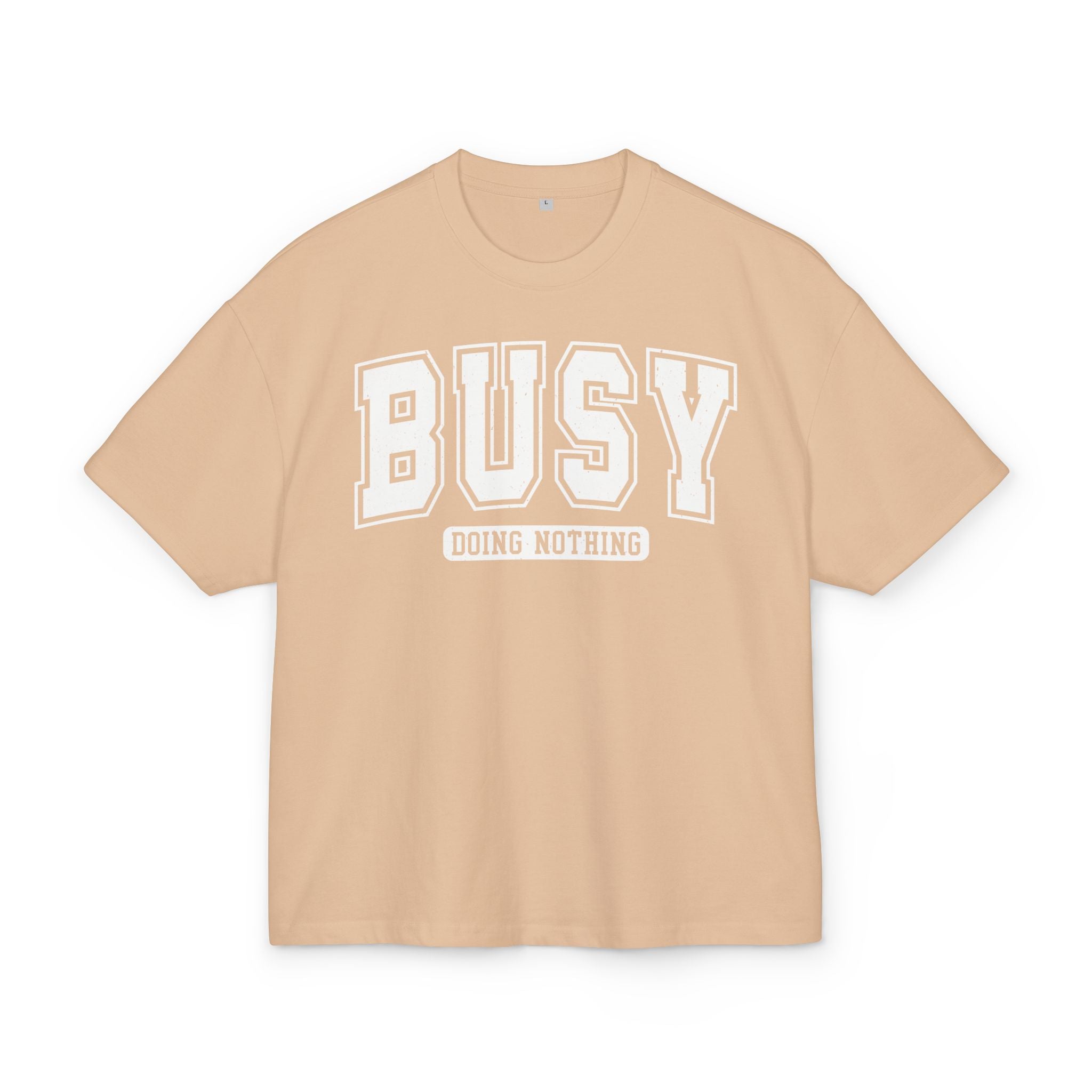 Unisex Ultra Heavy Cotton Box Tee „BUSY“ – lässiges Statement Shirt aus 100 % Baumwolle