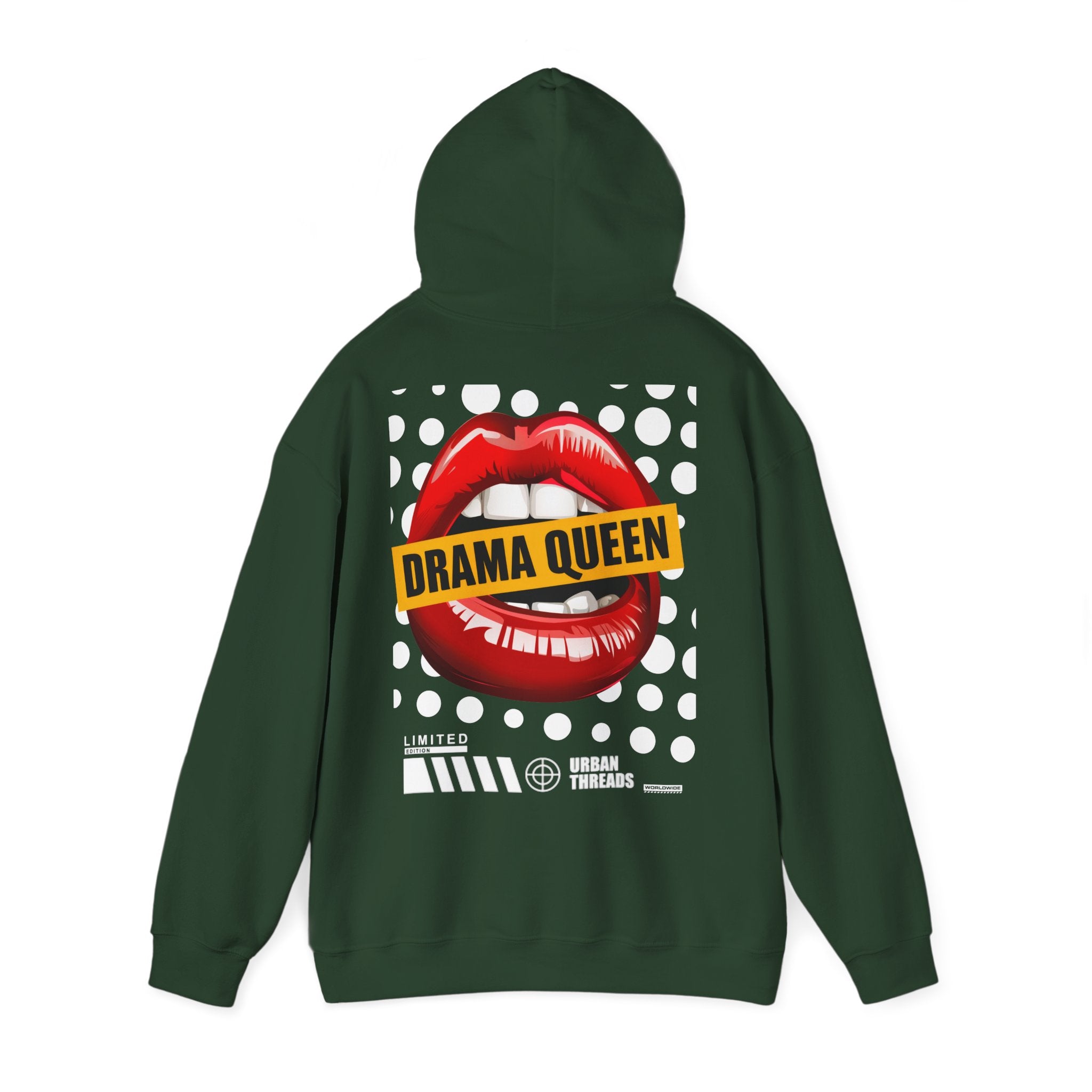 Hoodie „Drama Queen“ – Stylischer Unisex Hoodie mit auffälligem Rückenprint