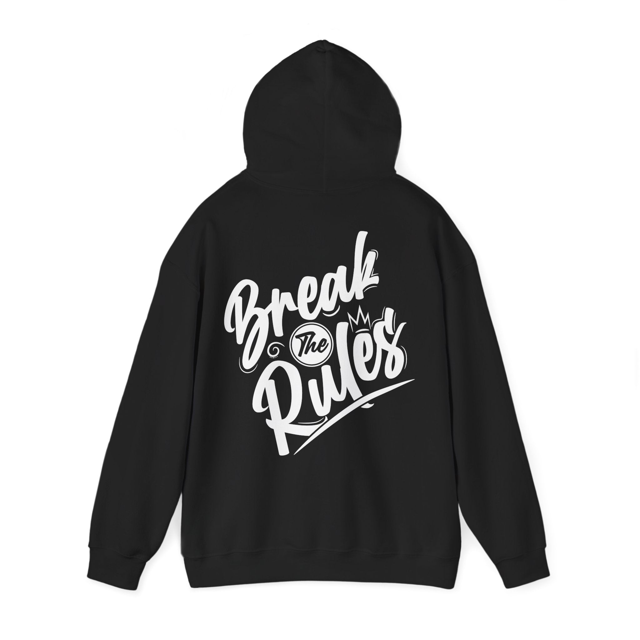 Unisex Hoodie mit Rückenprint „Break the Rules“ – Streetwear Hoodie für mutige Styles
