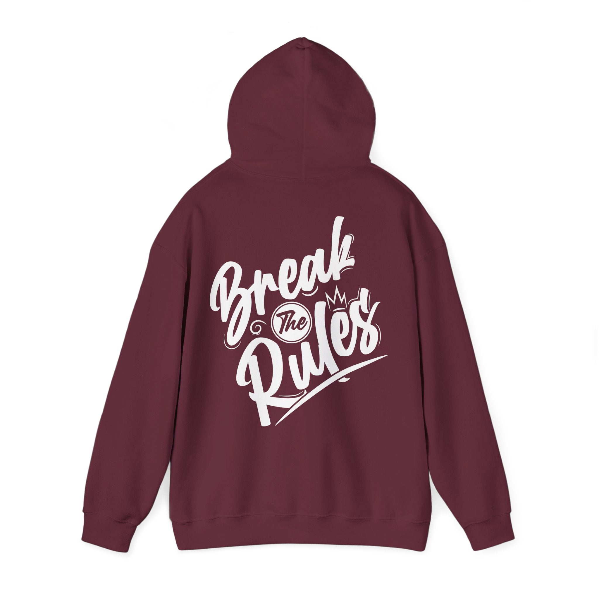 Unisex Hoodie mit Rückenprint „Break the Rules“ – Streetwear Hoodie für mutige Styles