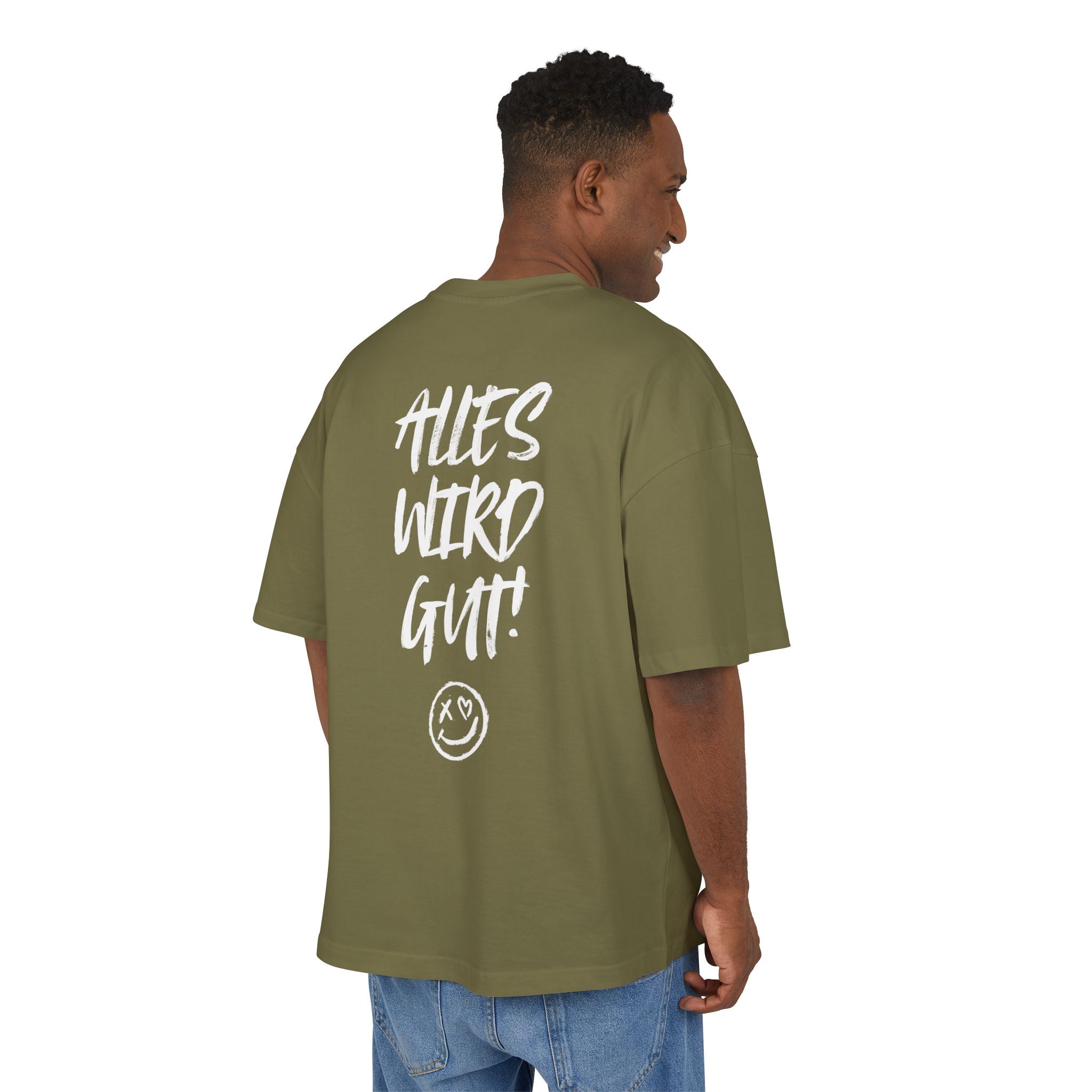 OVERSIZED BOX SHIRT STATEMENT – ALLES WIRD GUT | UNISEX T-SHIRT MIT PRINT