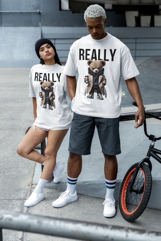 Unisex Oversized T-Shirt „REALLY“ mit Statement Print | 100 % Baumwolle | seianders.de