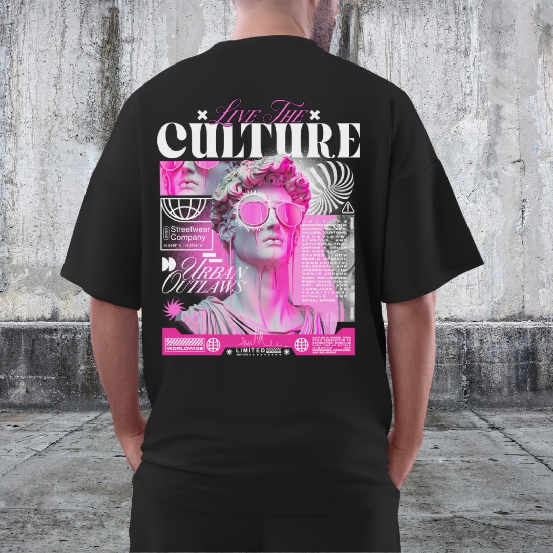 OVERSIZED BOX SHIRT STATEMENT – LIFE THE CULTURE | UNISEX T-SHIRT MIT PRINT