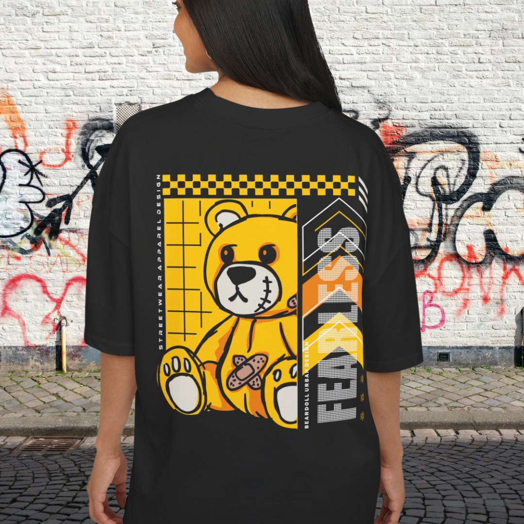 OVERSIZED BOX SHIRT STATEMENT – FEARLESS | UNISEX T-SHIRT MIT PRINT